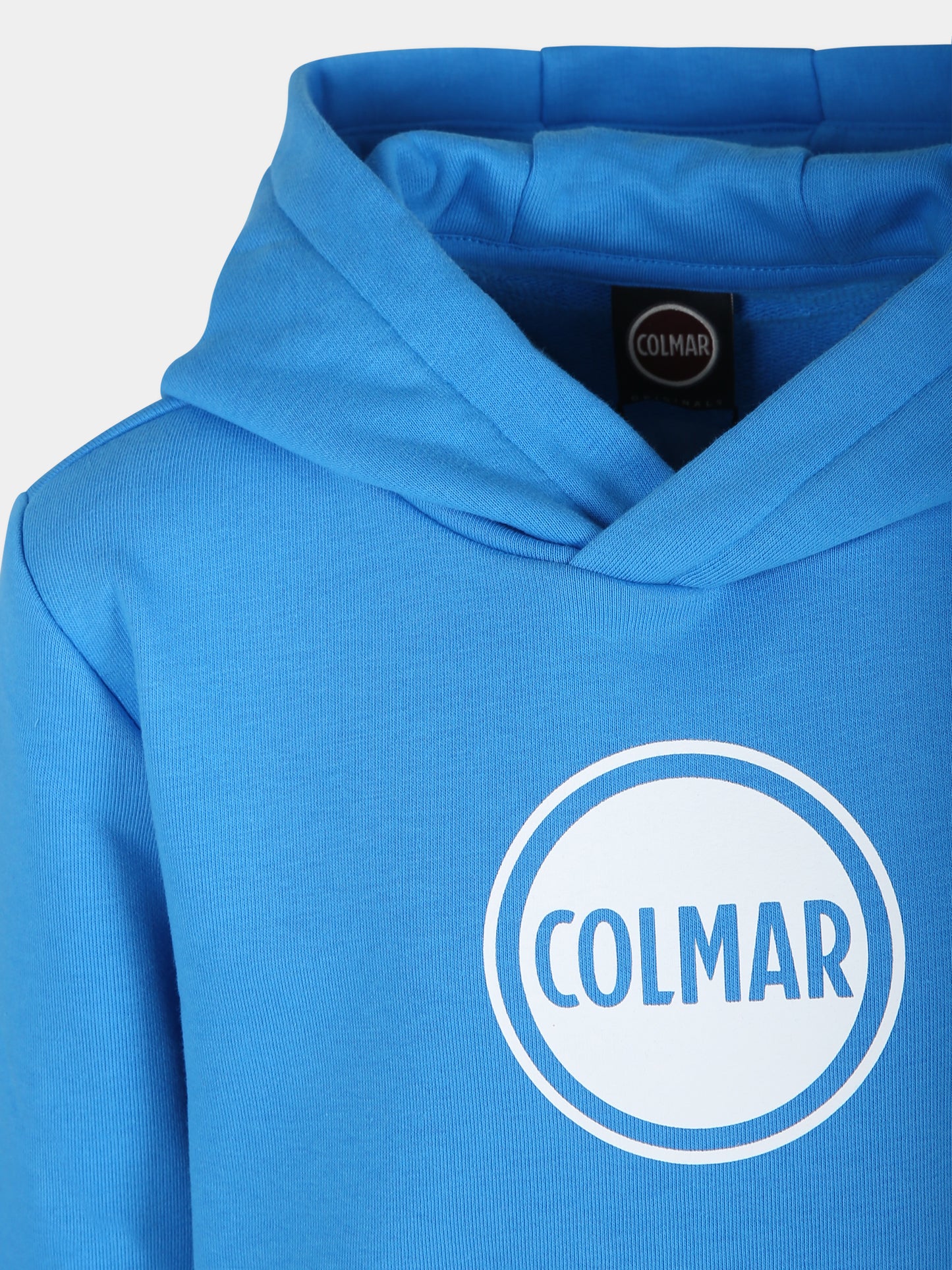 Felpa celeste per bambino con logo,Colmar Originals Kids,3646M 5WS 672
