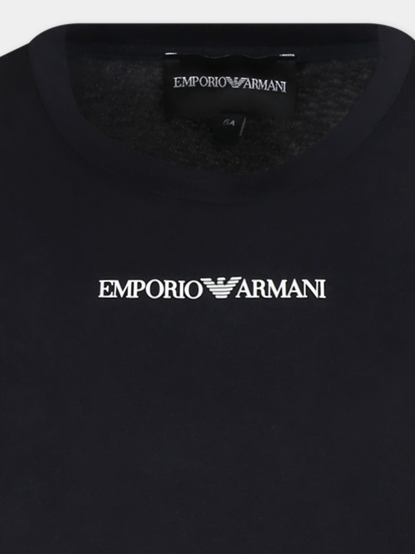 T-shirt blu per bambino con logo,Emporio Armani,EB000421 AF15013 MB005