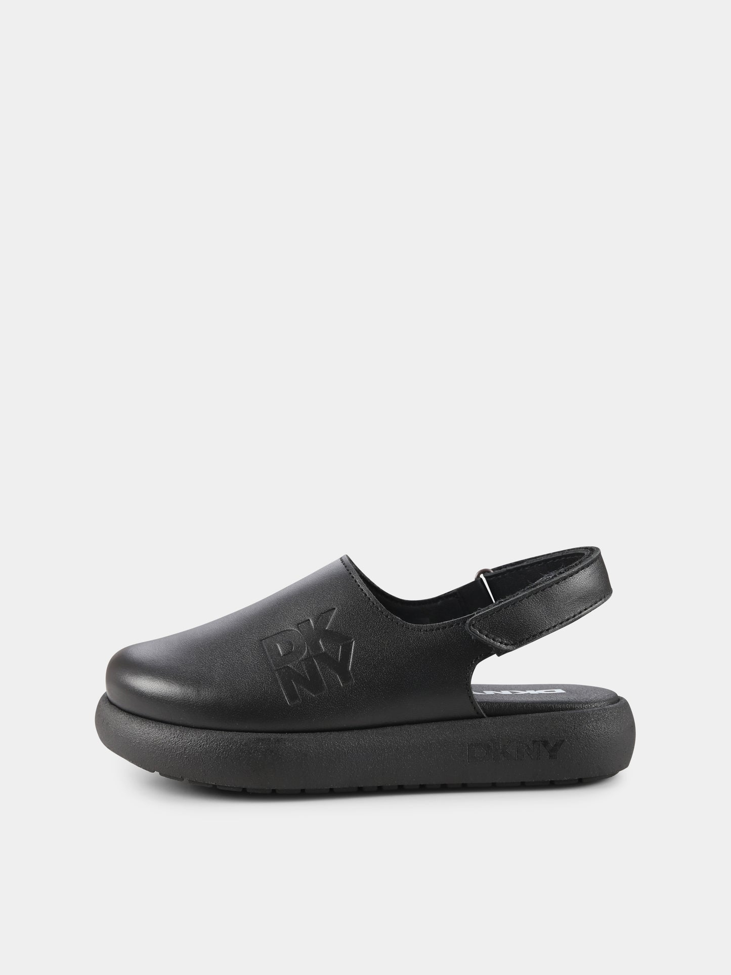 Sabot neri per bambina con logo,Dkny,D62092 09B