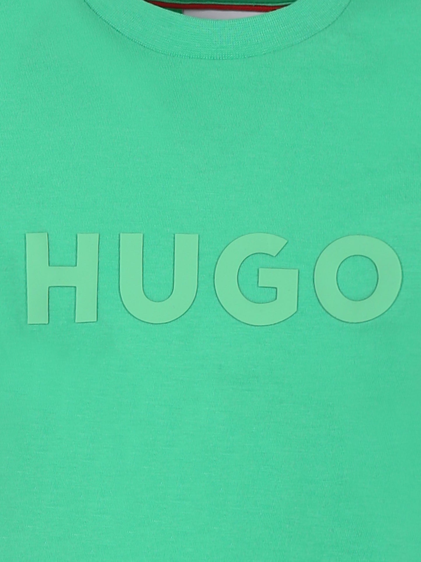 Green t-shirt for boy with logo