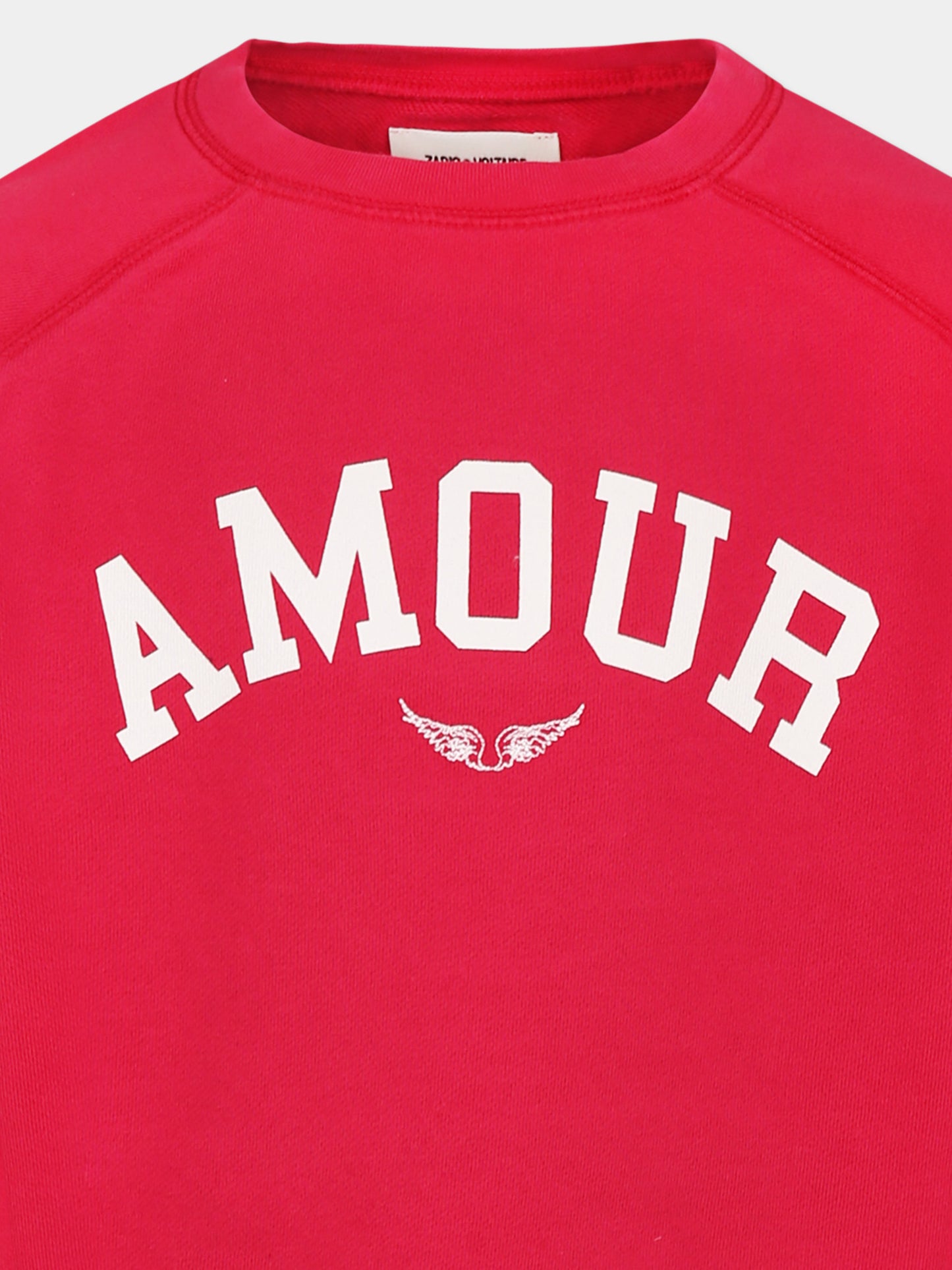 Felpa fucsia per bambina con scritta,Zadig & Voltaire Kids,X60326 481