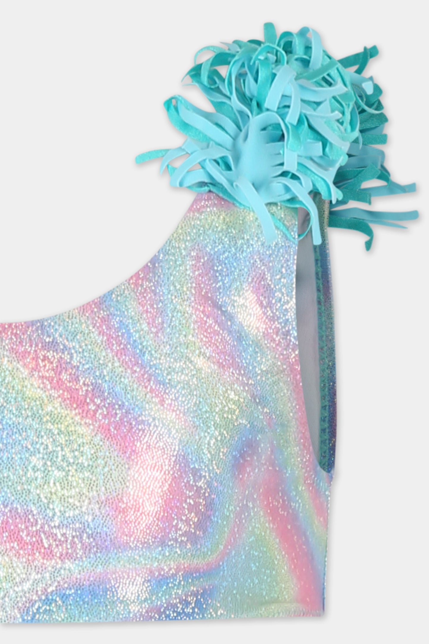 Multicolor bikini for girl with fringes