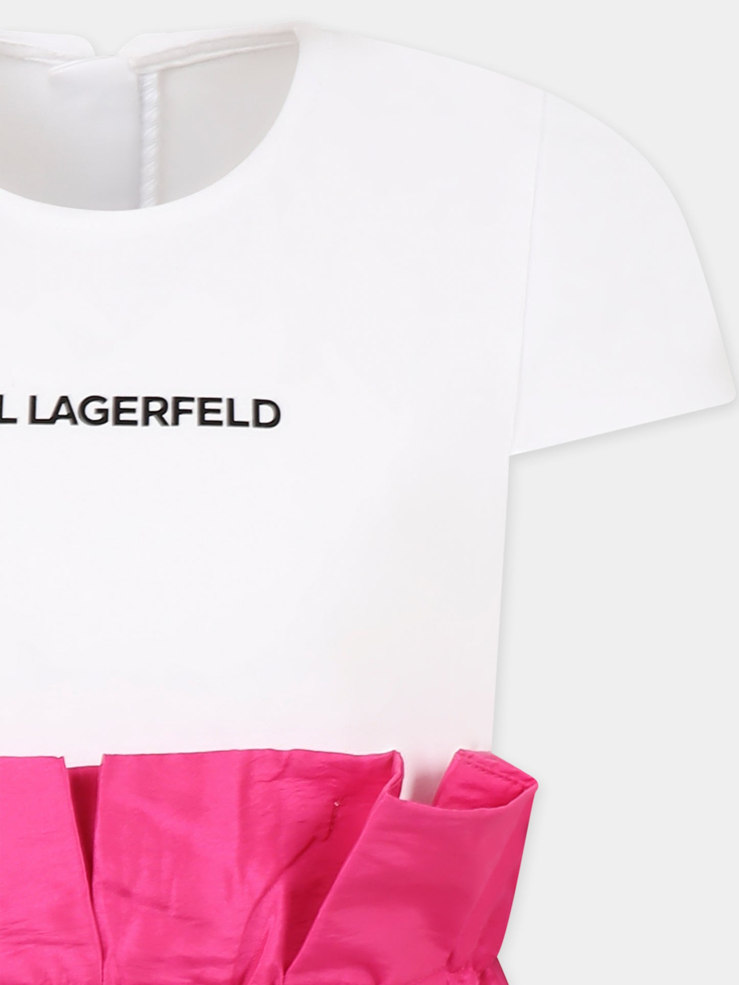 Vestito fucsia per bambina con logo,Karl Lagerfeld Kids,Z30460 S01