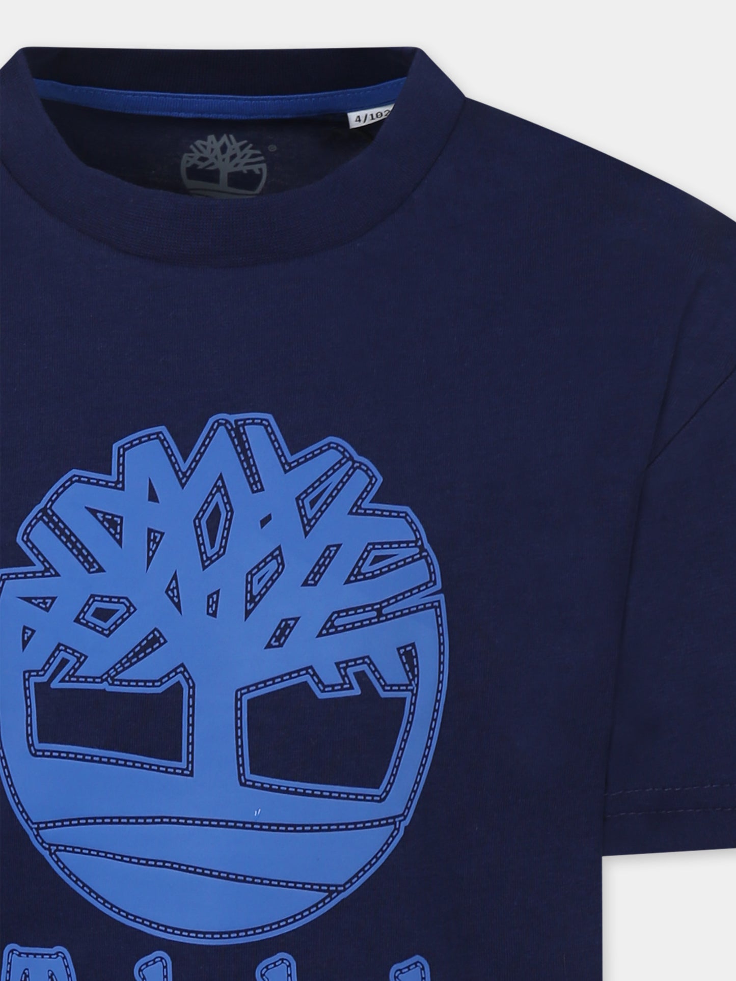 Blue t-shirt for boy with logo