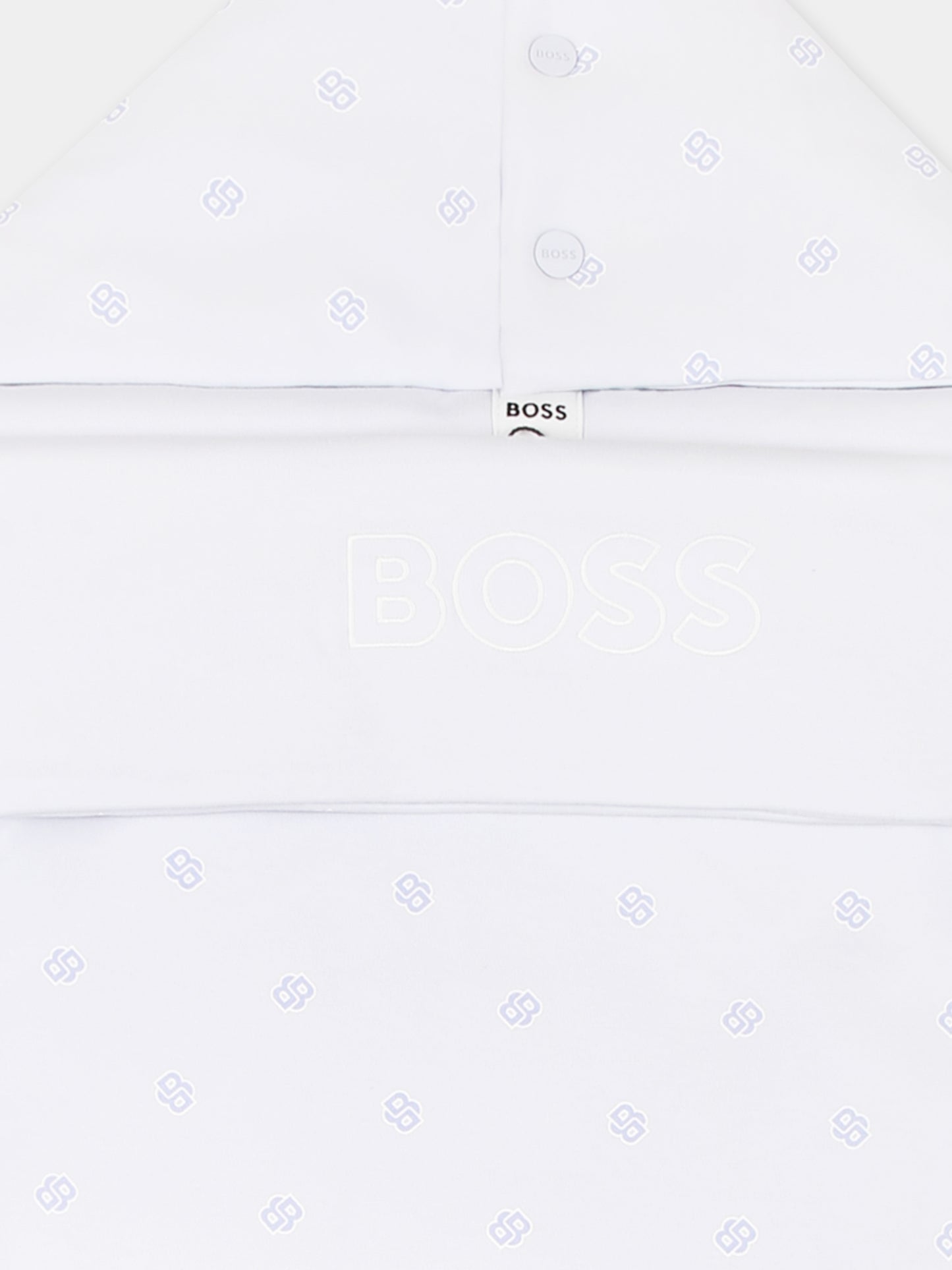 Light blue sleeping bag for baby boy with logo