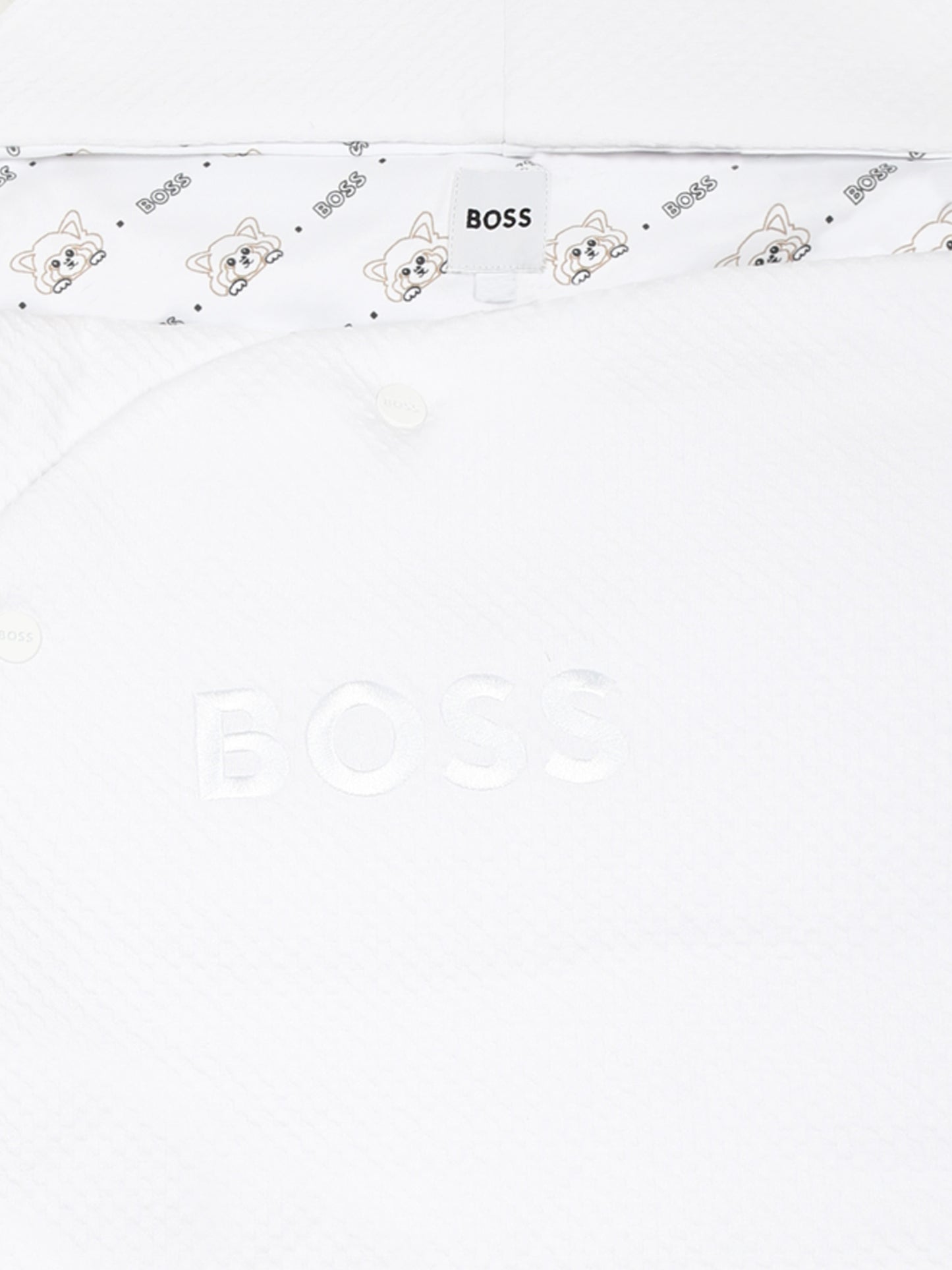 Sacco nanna bianco per neonato con panda all over,Boss,J51729 10P