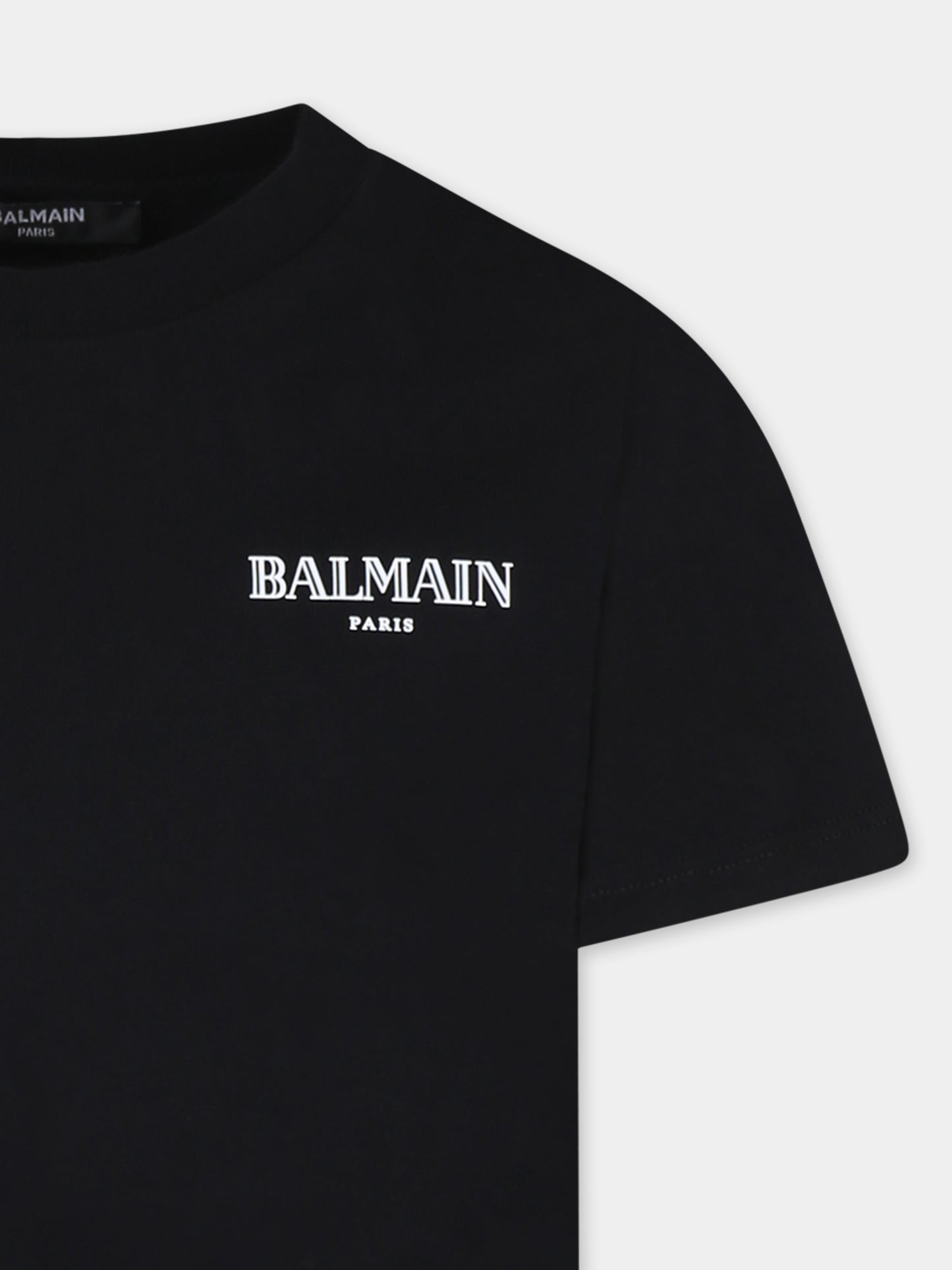 Black t-shirt for kids with logo