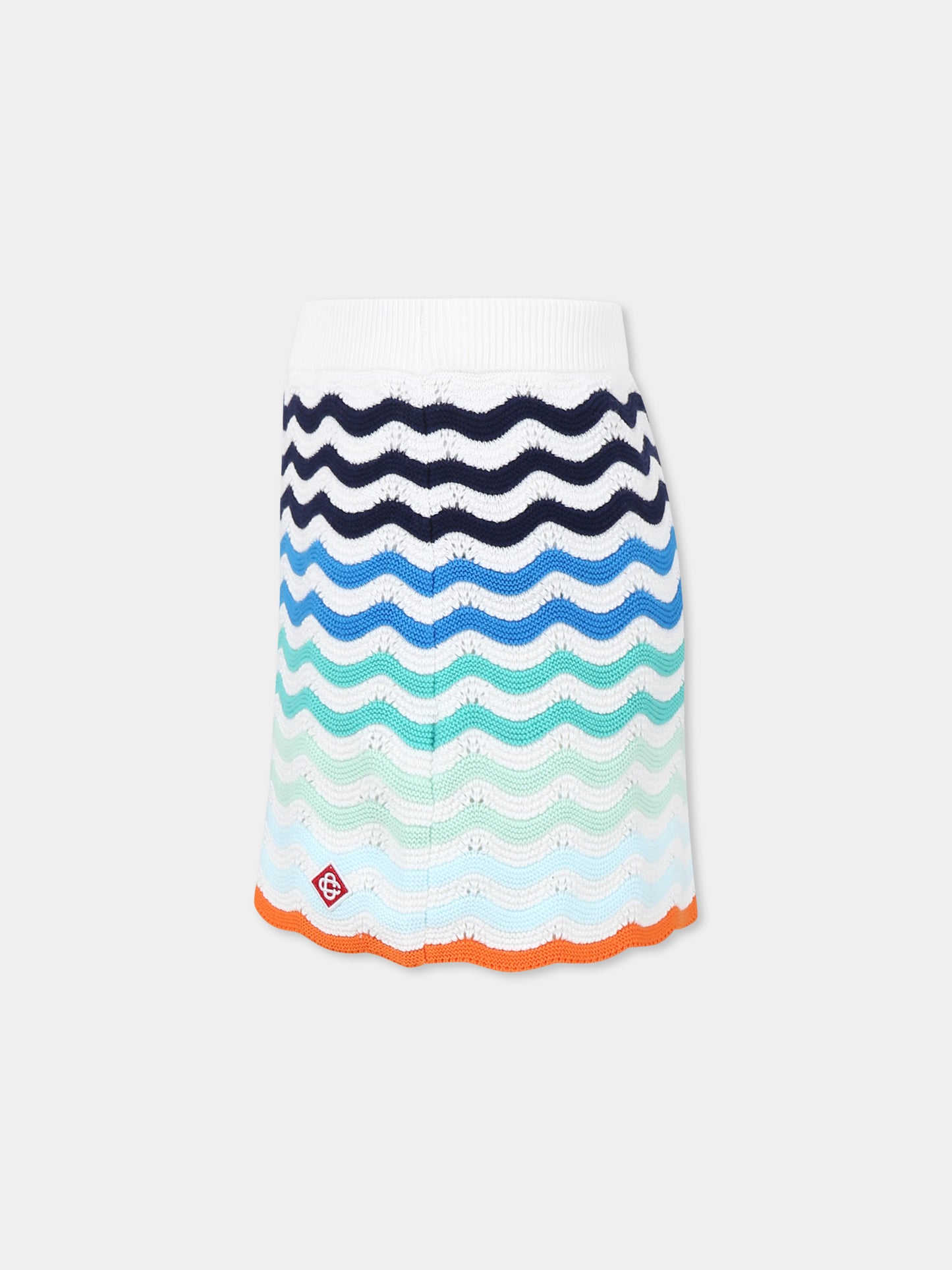 Gonna multicolor per bambina con logo,Casablanca,KS25 KW 976 01 EX