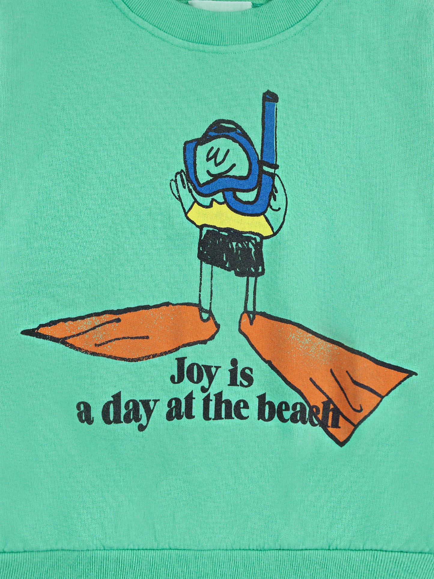 Felpa verde per bambini con stampa sub,Bobo Choses,B125AC032