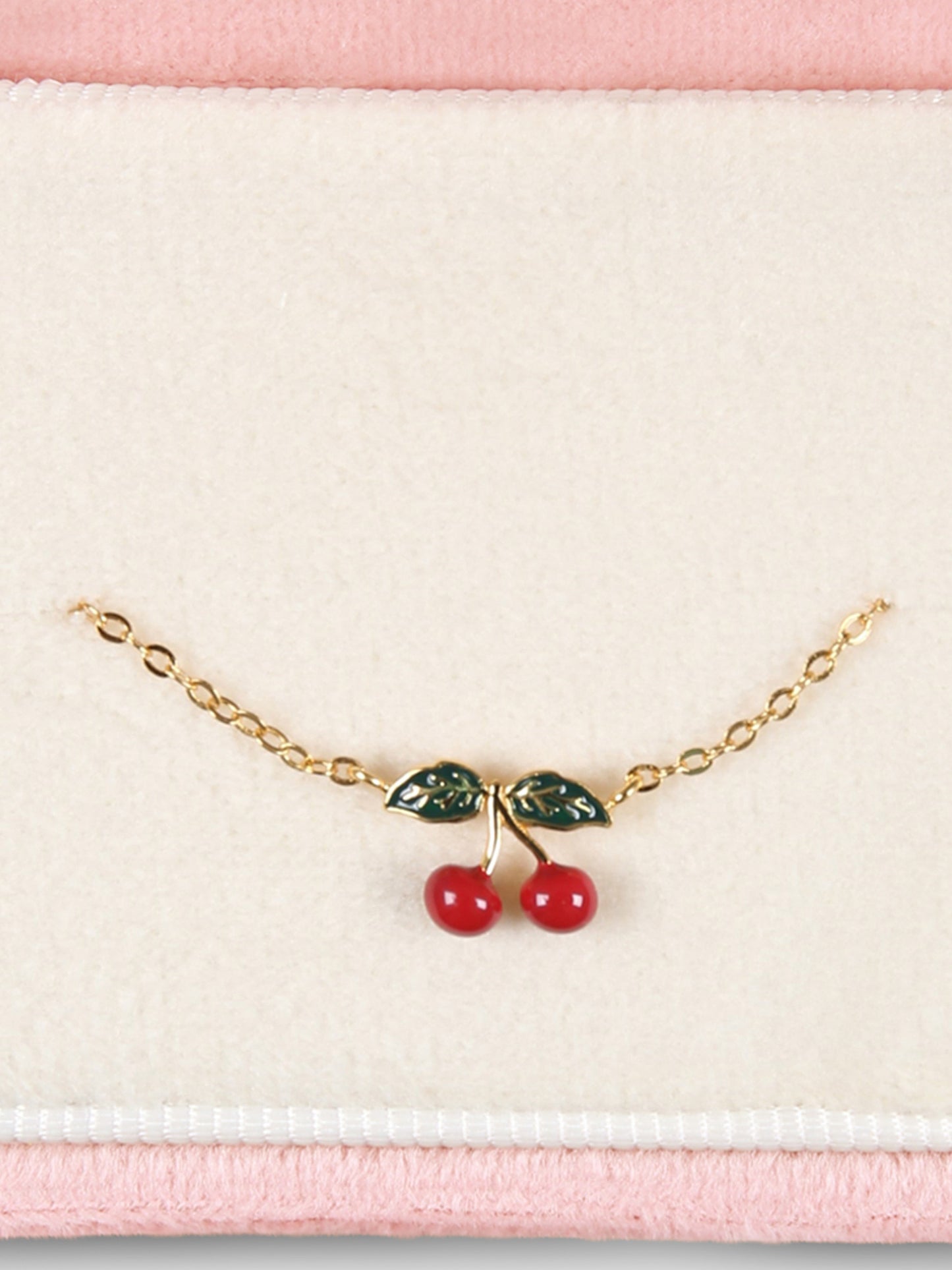Gold bracelet for girl wih cherries