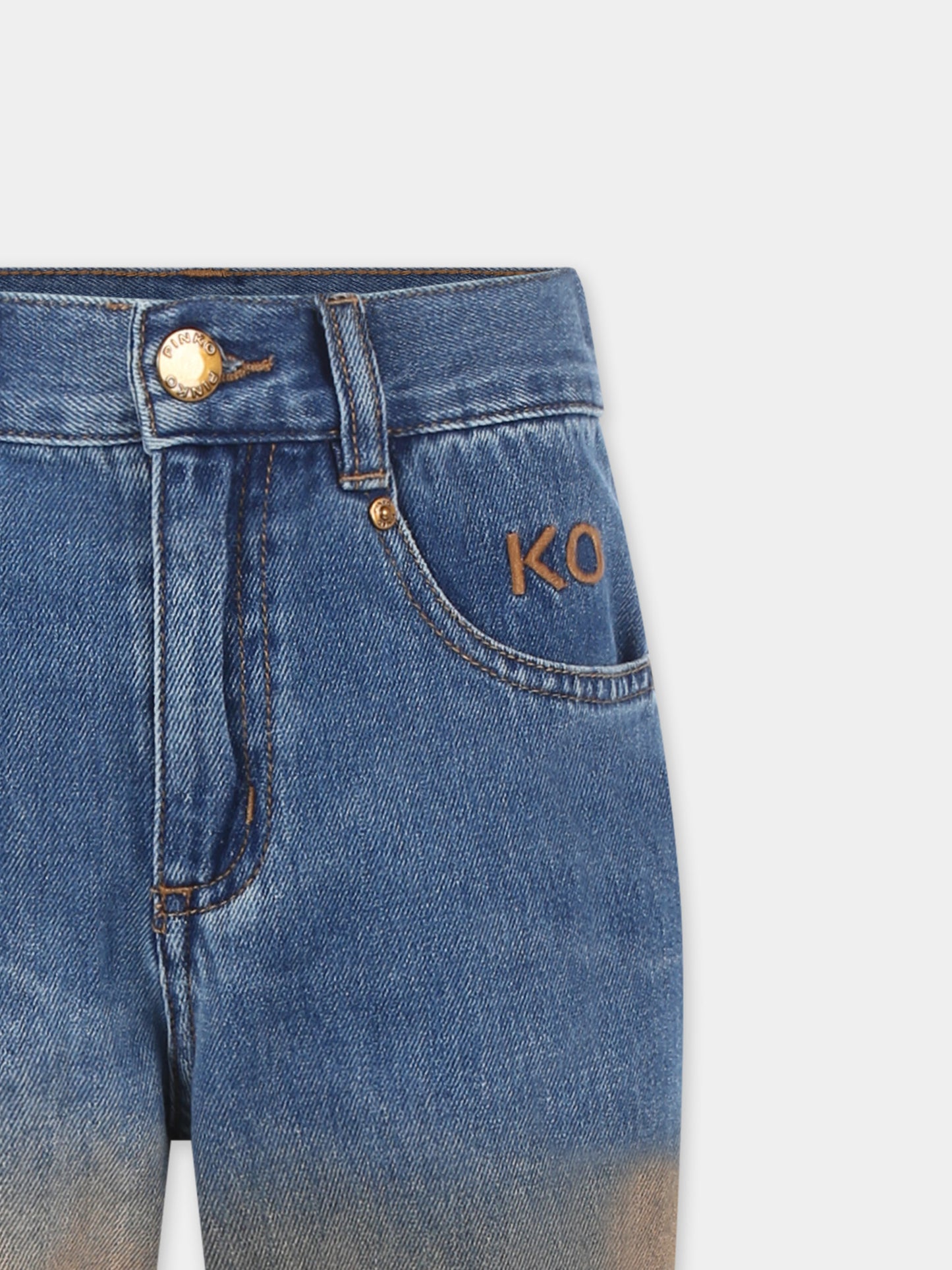 Denim jeans for girl with logo