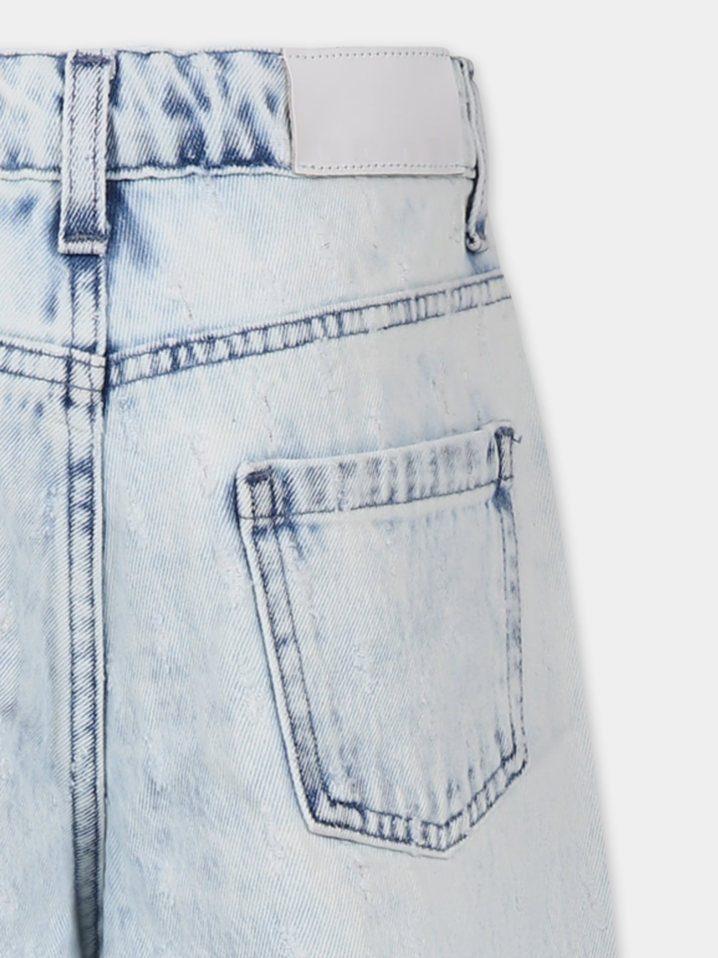 Jeans denim per bambina con logo,Msgm Kids,S5MSJGDP180 126