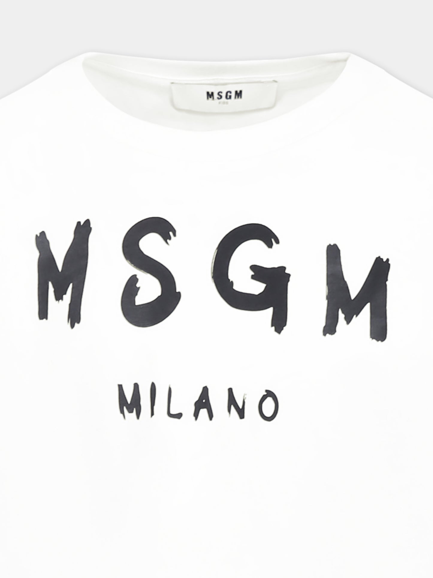 White t-shirt for kids with logo