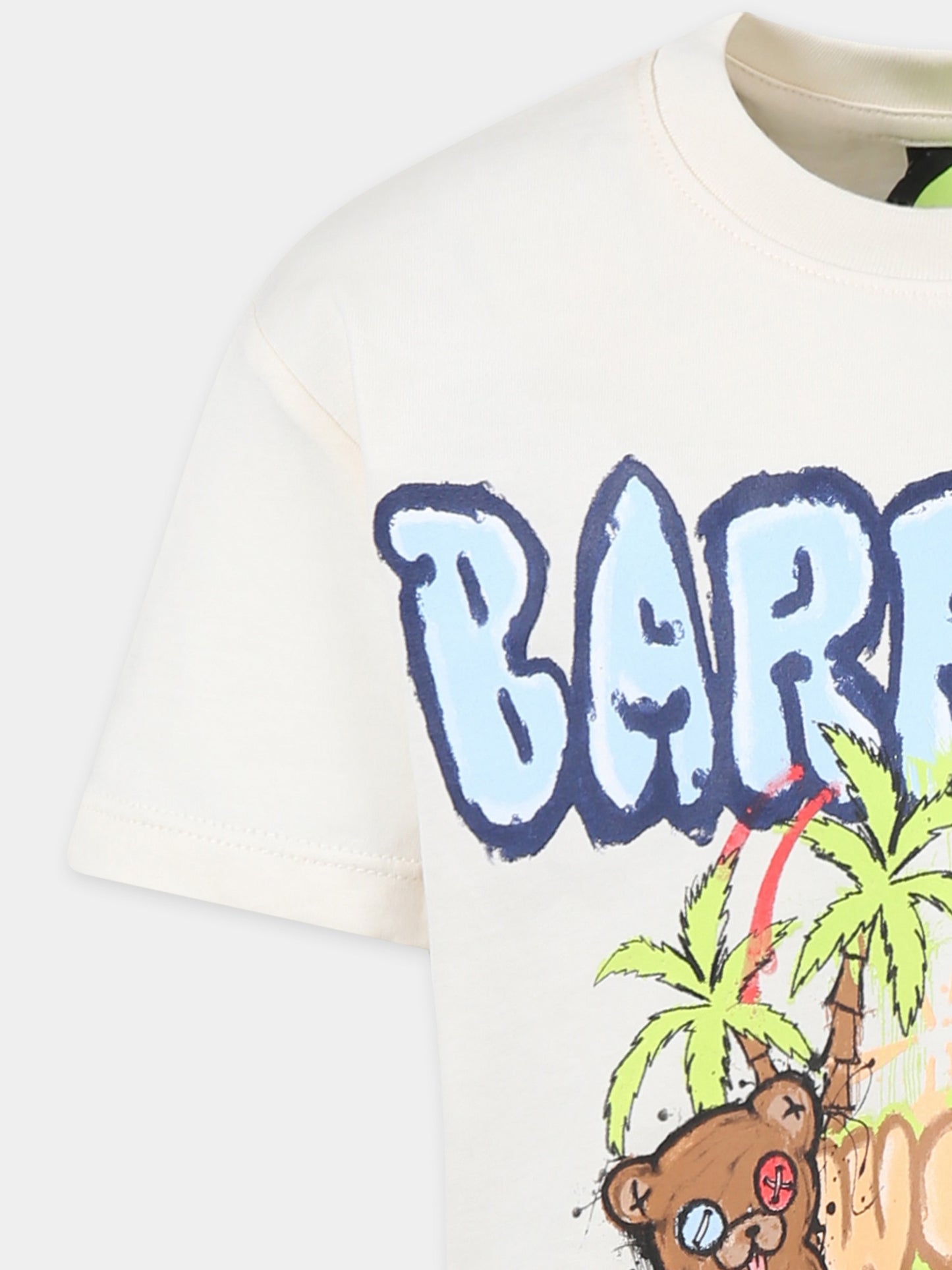Ivory t-shirt for kids with logo