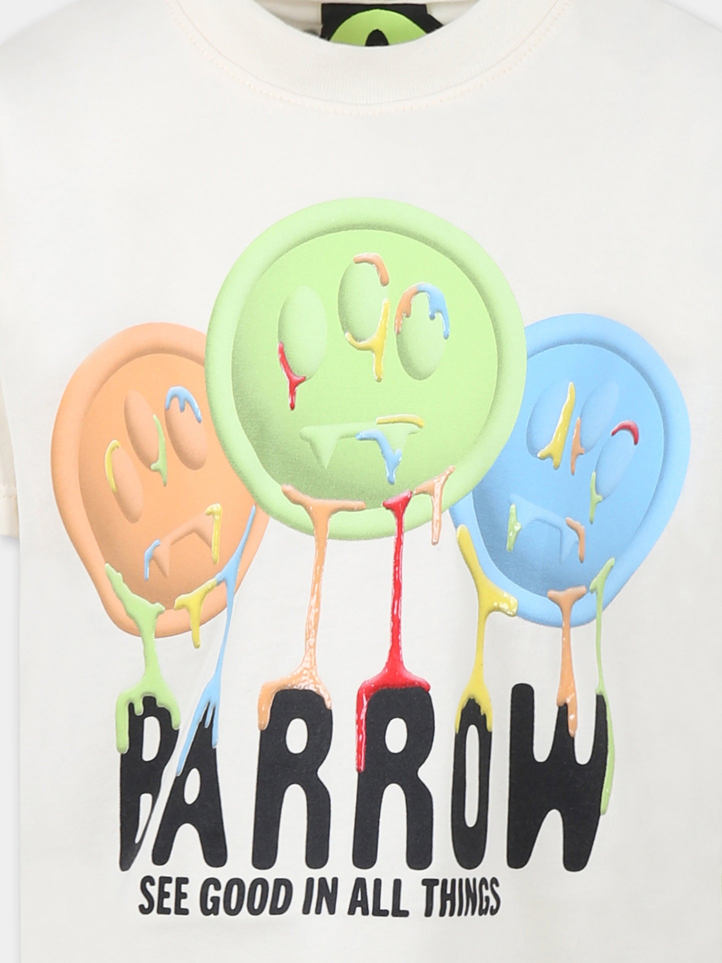 Ivory t-shirt for kids with logo