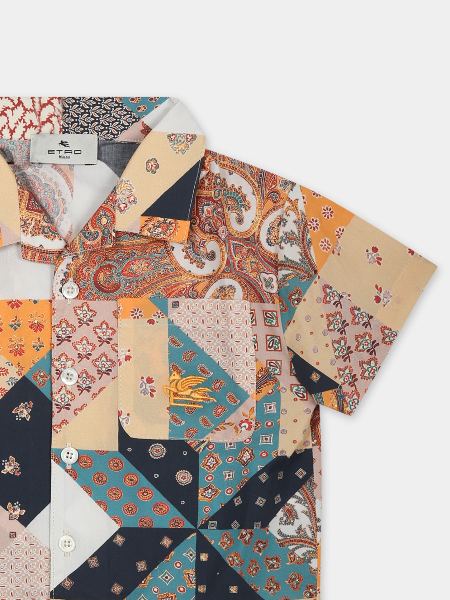 Camicia multicolor per neonato con stampa paisley,Etro,GW5511 P0475 432MC