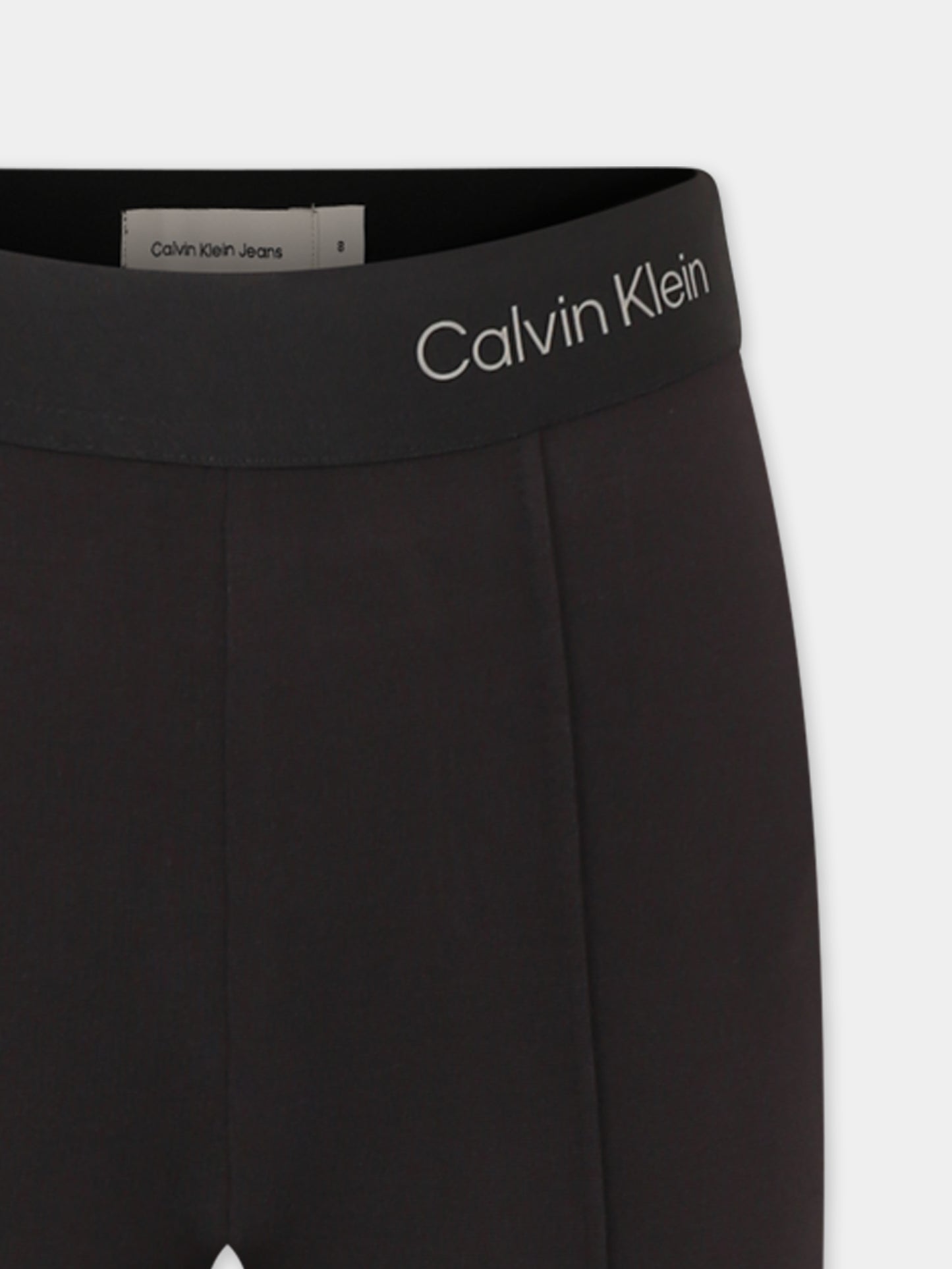 Leggings neri per bambina con logo,Calvin Klein Kids,25S CKIG0IG02874J IG0IG02874 BEH