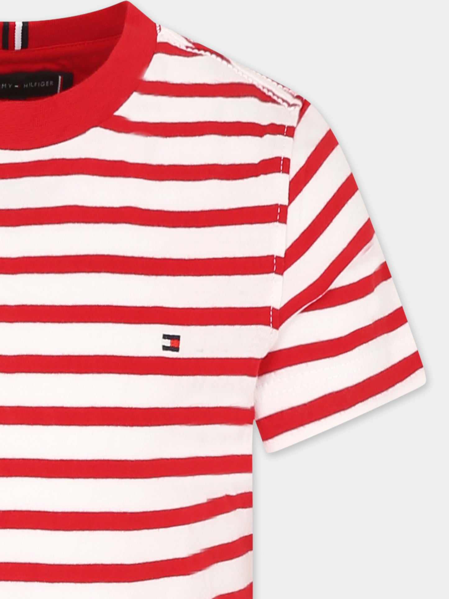 T-shirt rossa per bambino con logo,Tommy Hilfiger Junior,25S THKB0KB06879J KB0KB06879 0EV