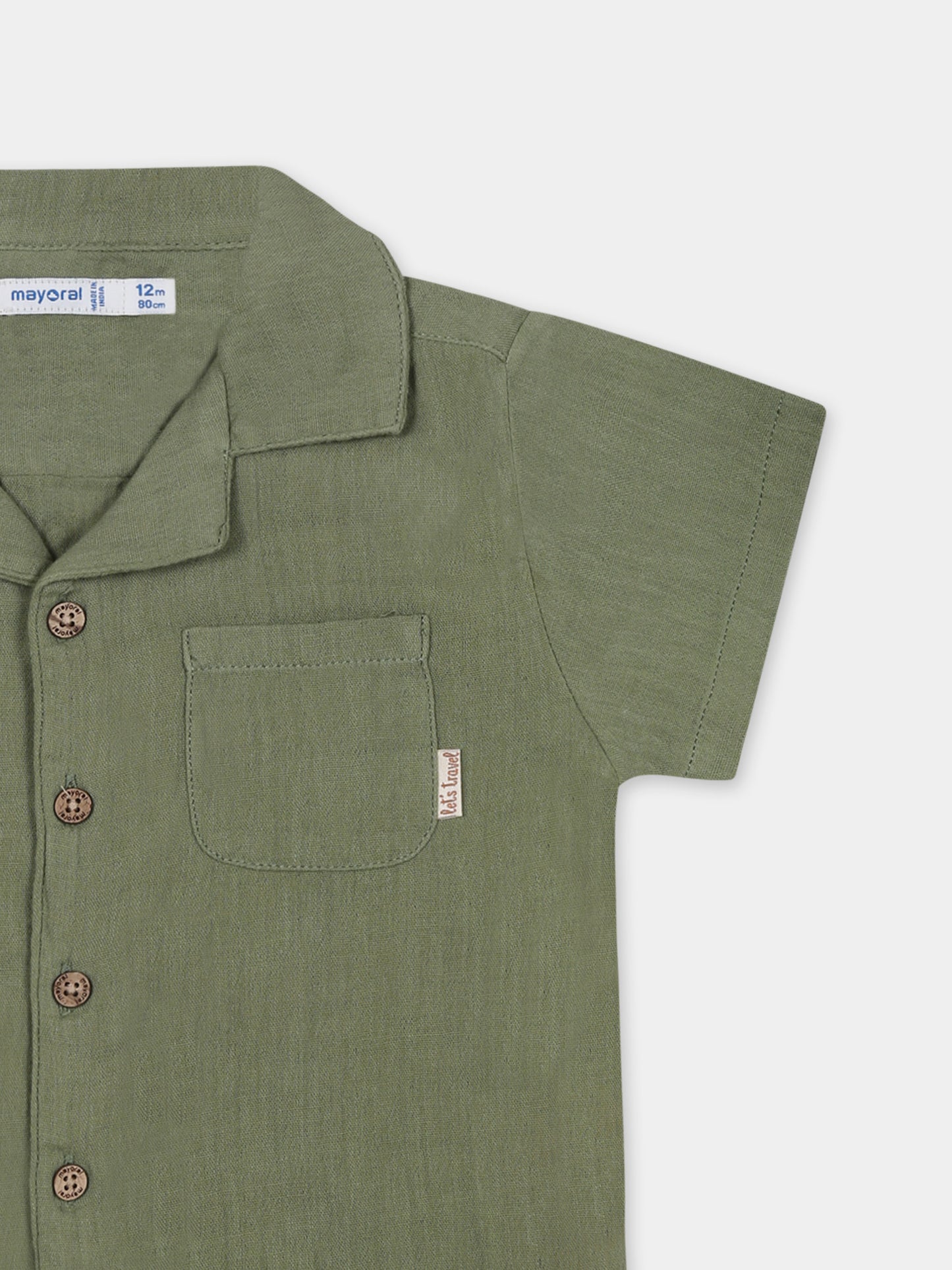 Camicia verde per neonato,Mayoral,1111 083