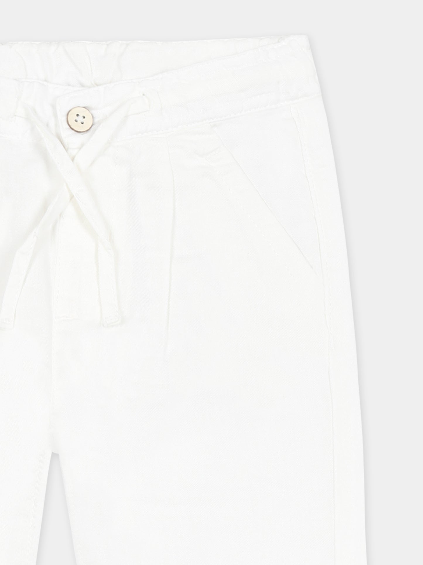 White trousers for baby boy