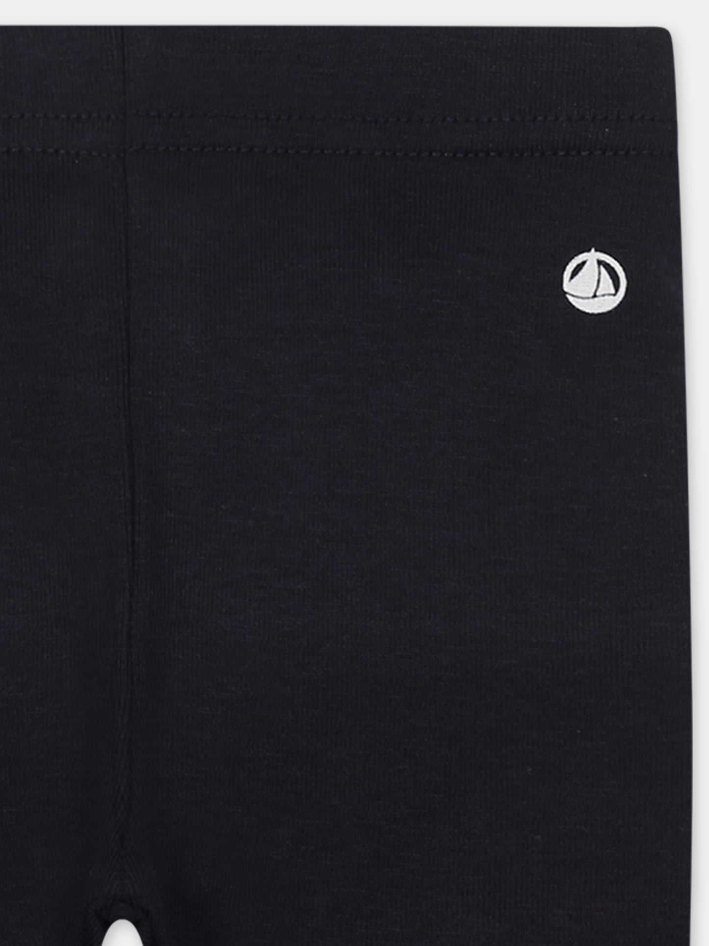 Leggings blu per neonati con logo,Petit Bateau,A0DIB SMOKING 01