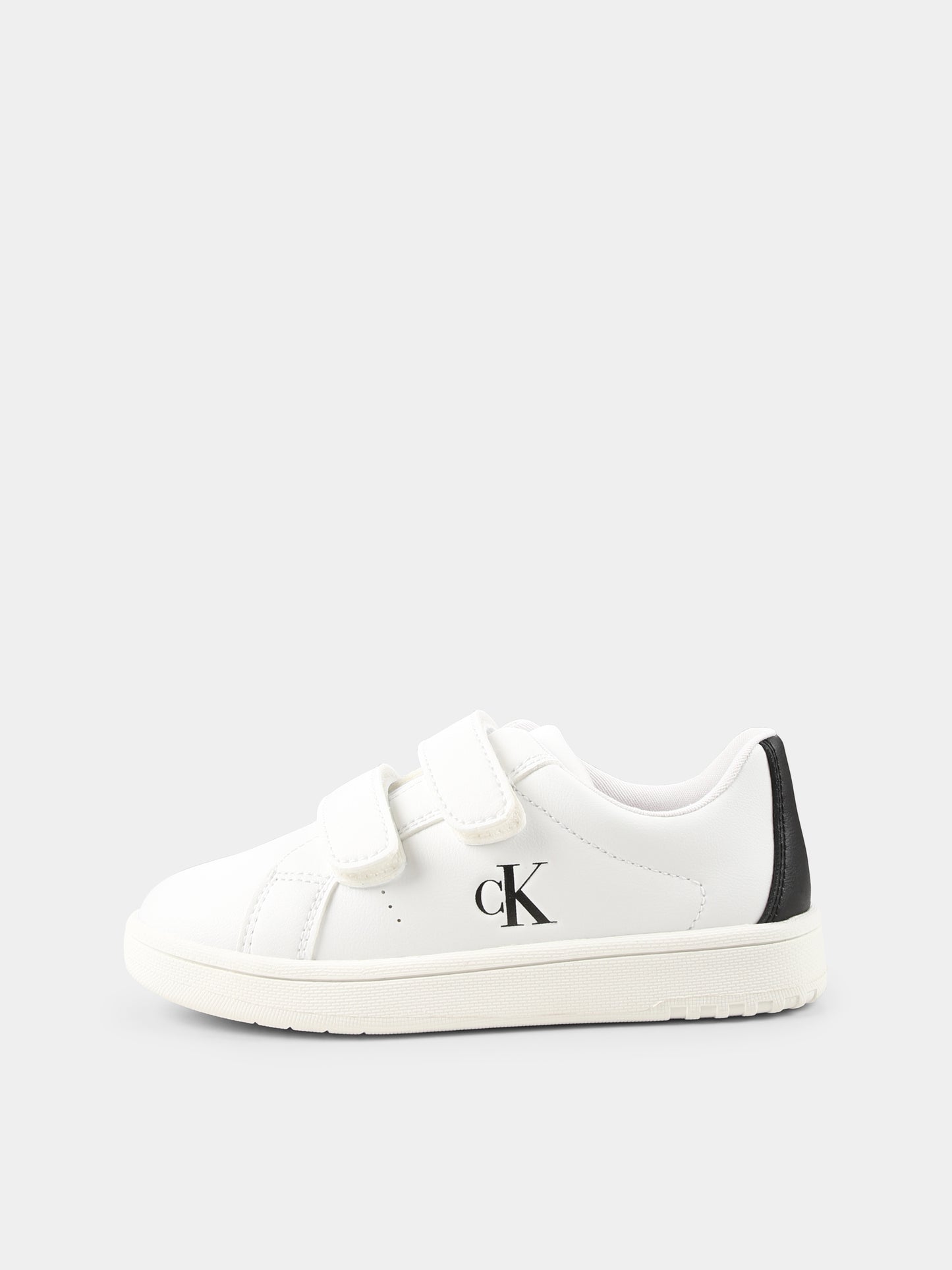 Sneakers bianche per bambini con logo,Calvin Klein Kids,V1X9 82080 1355X002