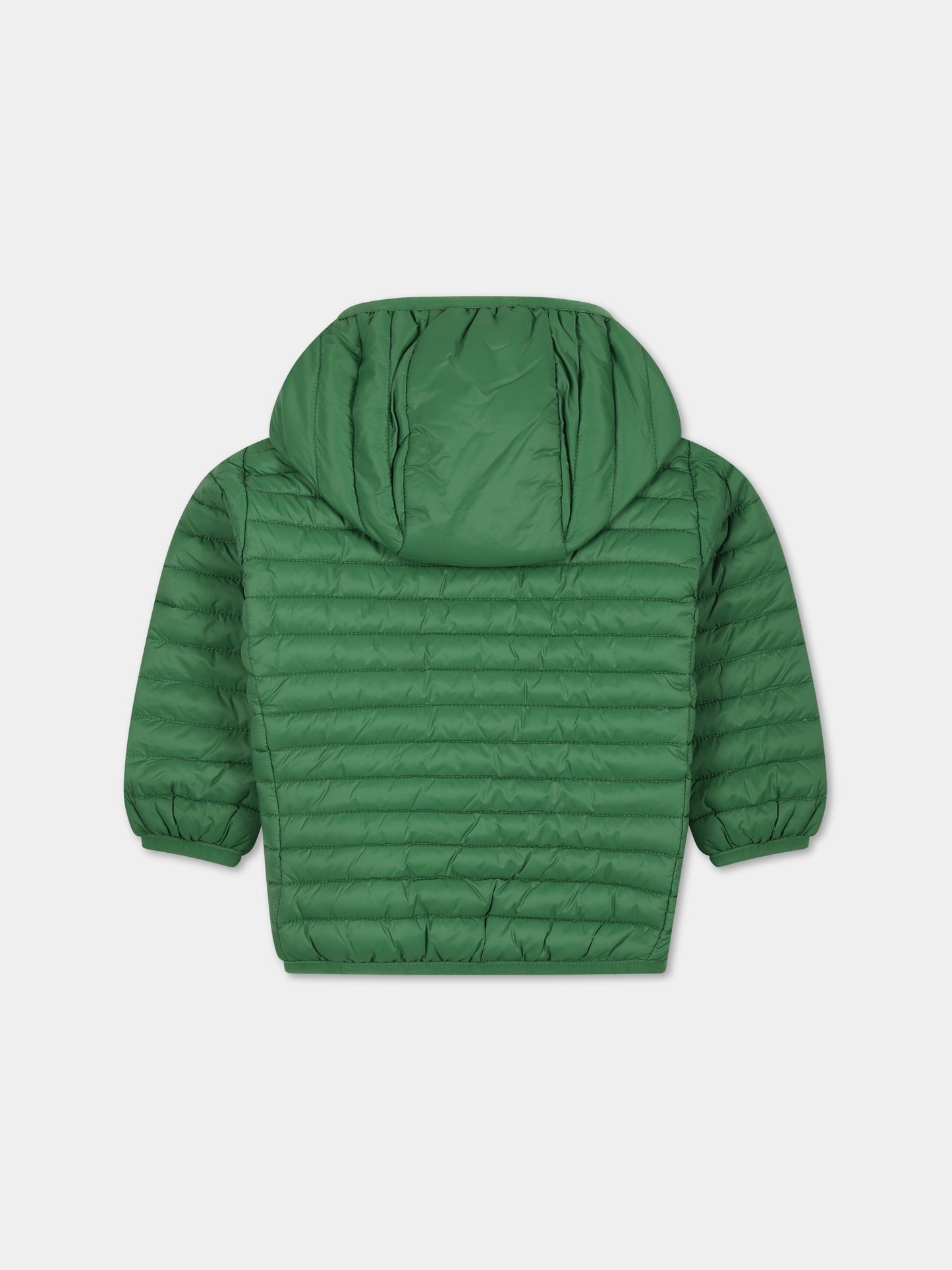 Piumino verde Nene per neonato con logo,Save The Duck Kids,I30003X GIGA16 50043