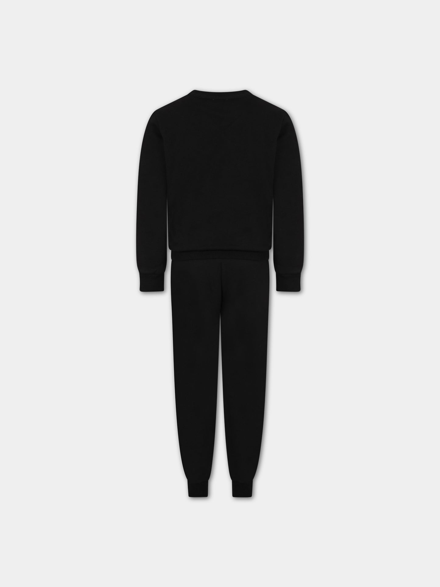 Completo nero per bambino con Teddy Bear e logo,Moschino Kids,HUK03E LCA32 60100