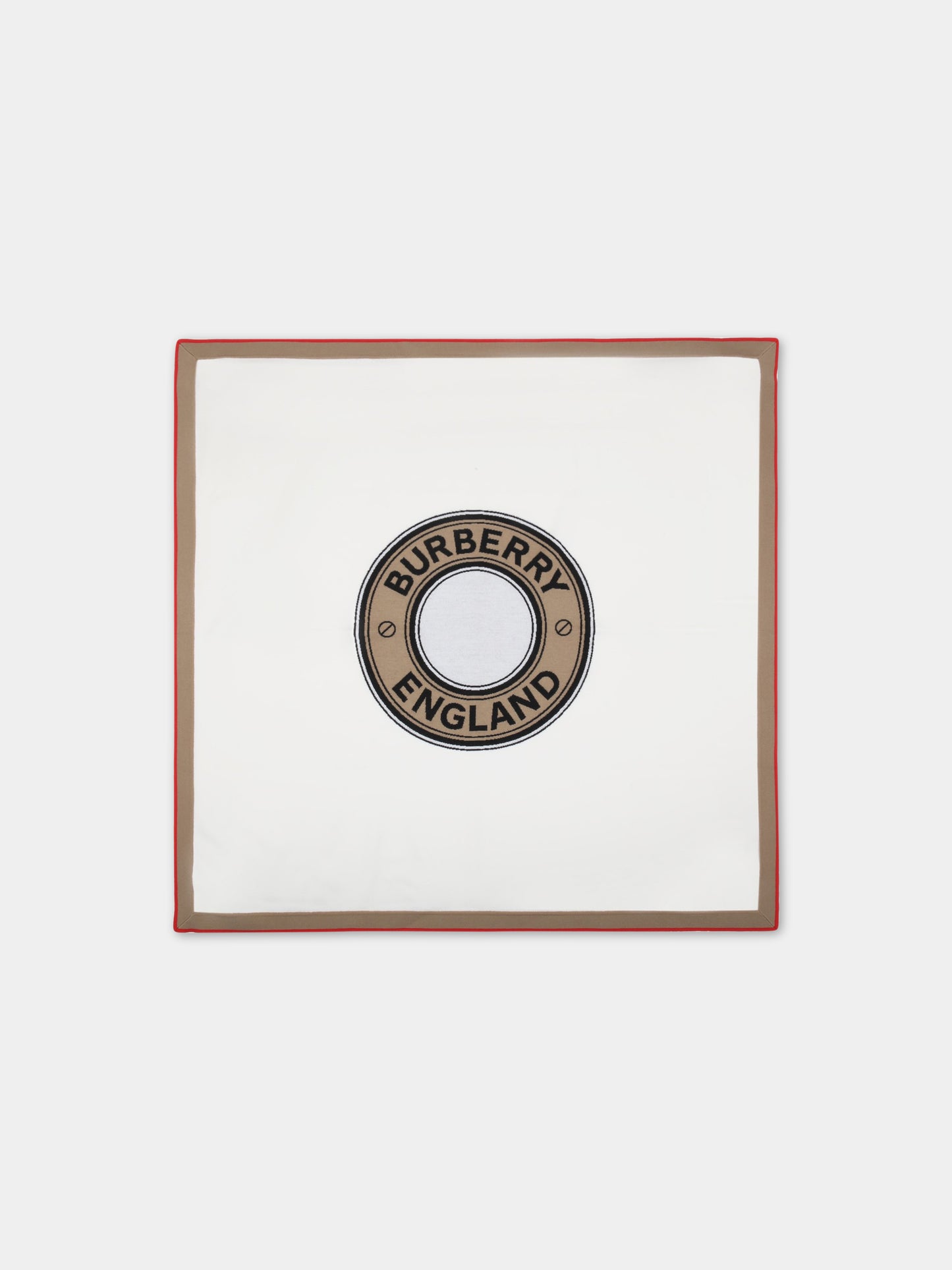 Coperta avorio per neonati con logo,Burberry Kids,8058248