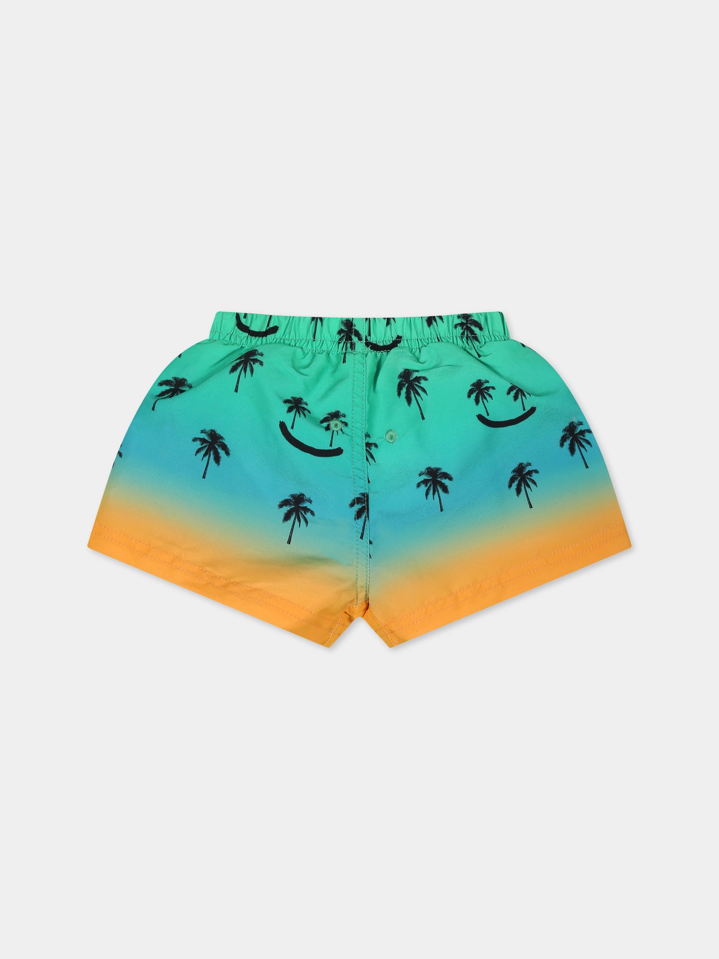 Boxer-mare verde per neonato con palme e logo,Molo,8S23P401 7913