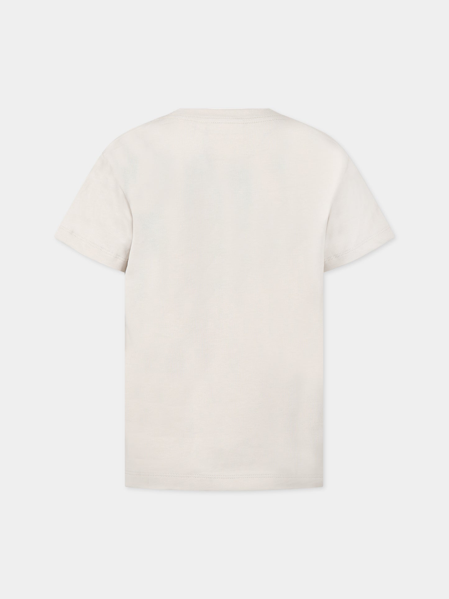 T-shirt multicolor per bambino con stampa spiaggia,Molo,1S23A206 3225