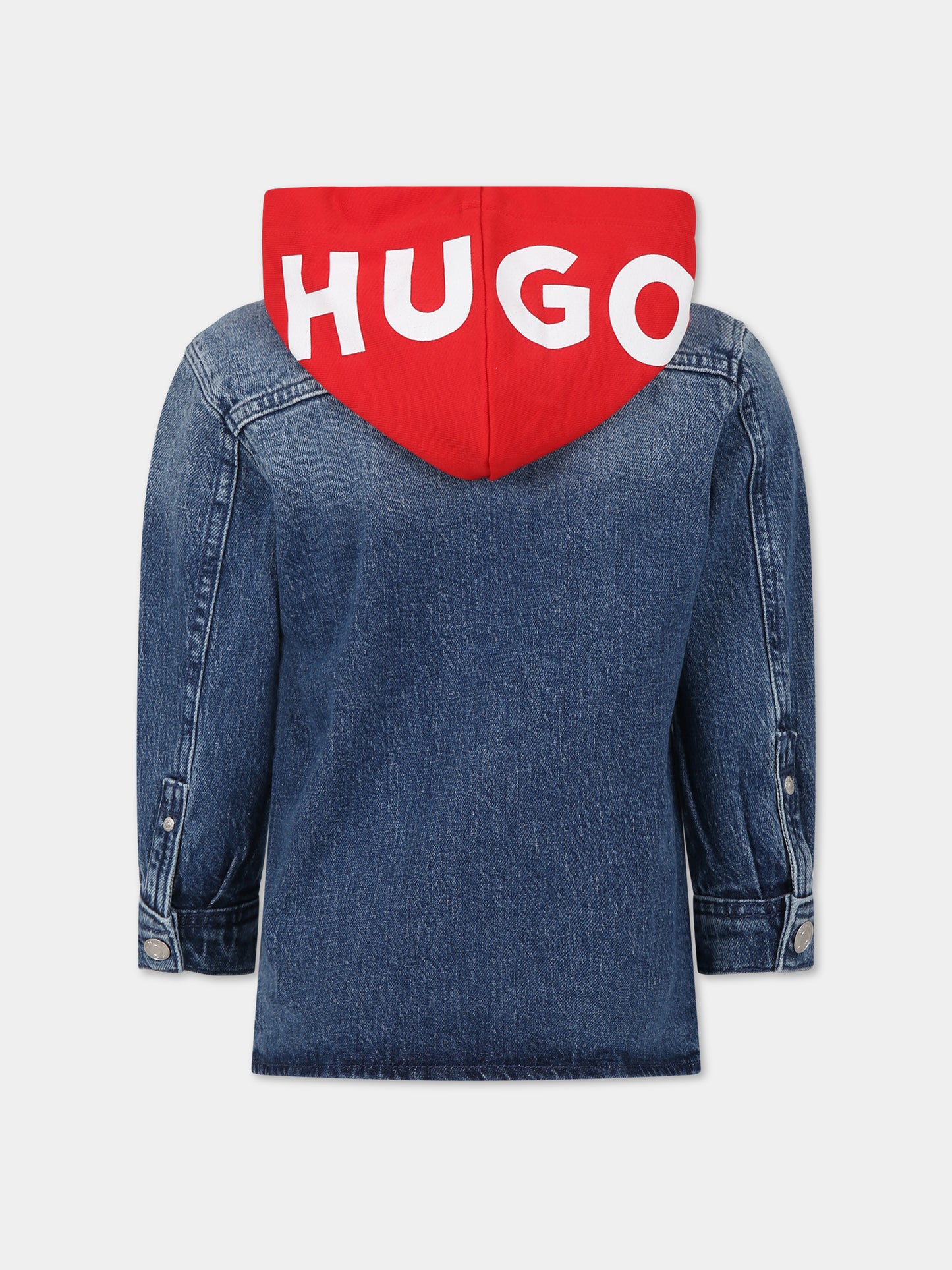 Giubbotto blu per bambino con logo,Hugo,G26108 Z25