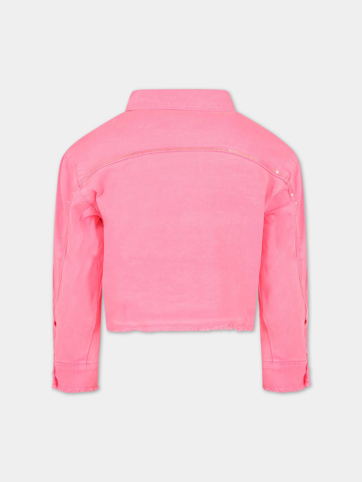 Giacca rosa per bambina con scritta Love ,Billieblush,U16349 462