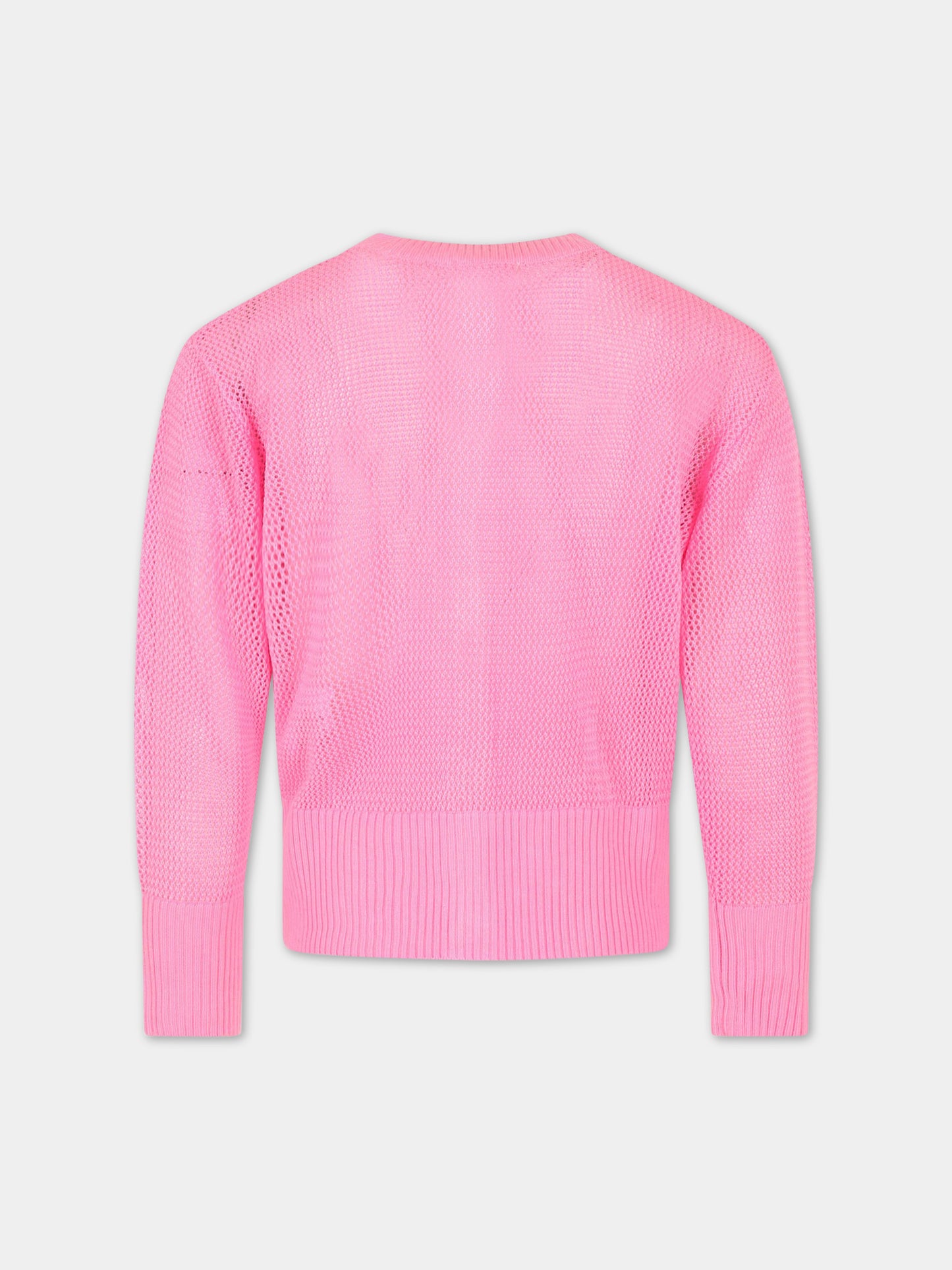 Cardigan rosa per bambina con cuore,Billieblush,U15A84 462