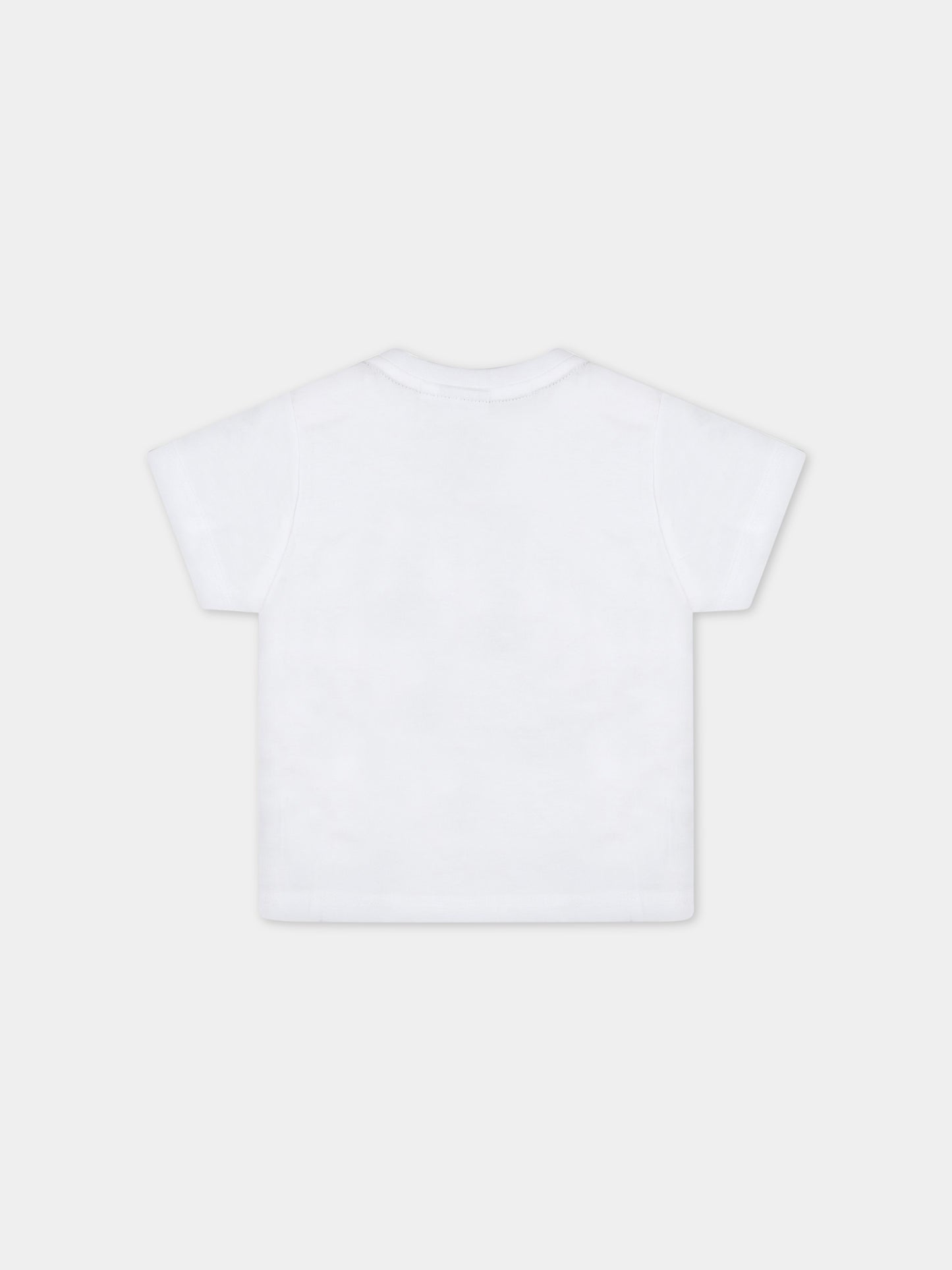 T-shirt bianca per neonato con logo,Boss,J05A14 10P