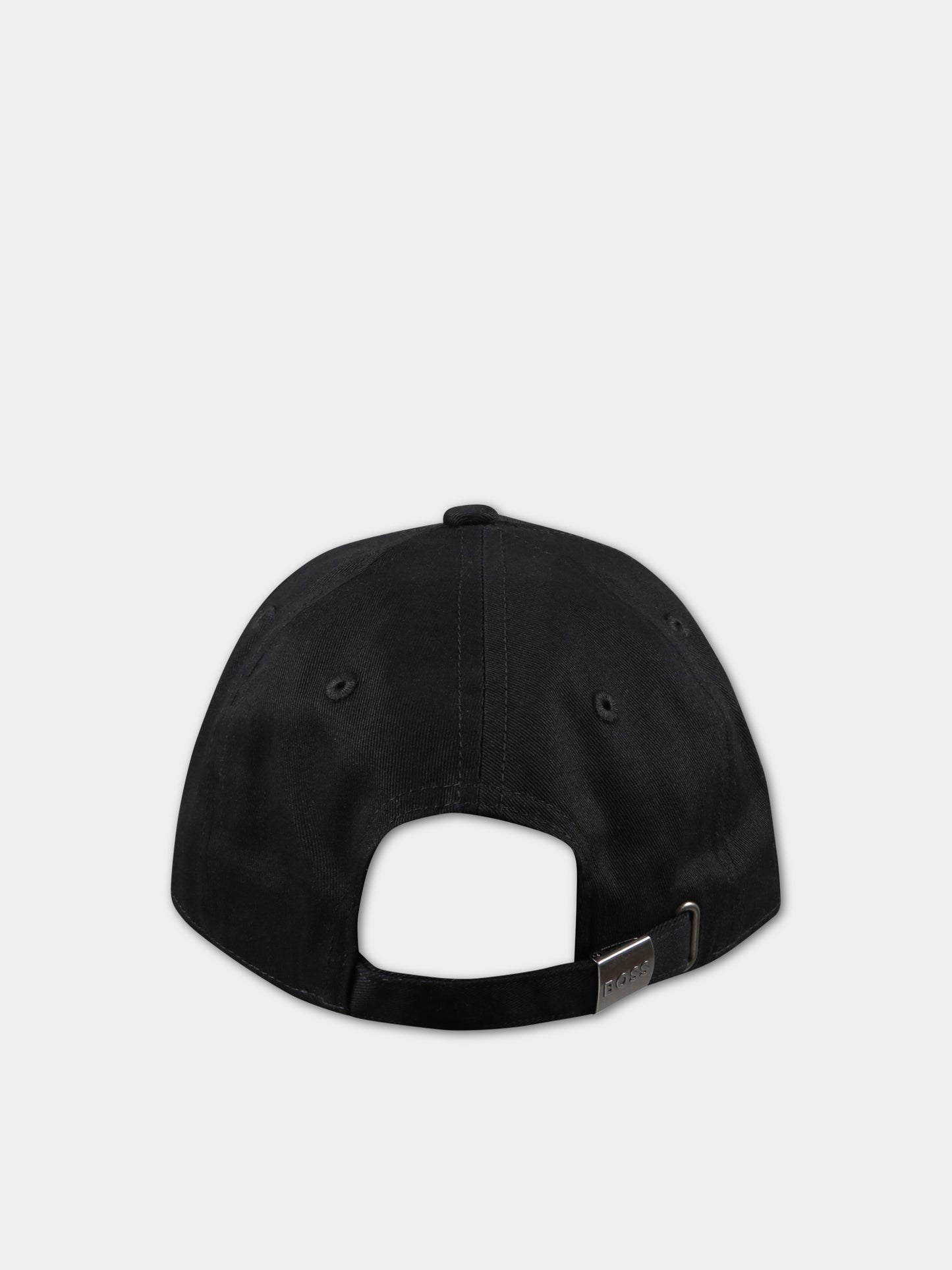 Cappello nero per bambino con logo bianco,Boss,J21271 09B