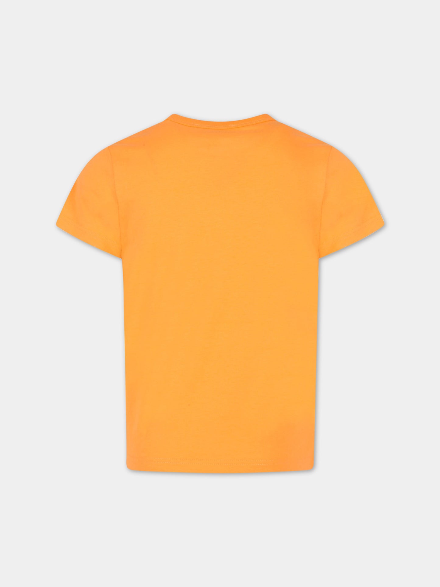 T-shirt arancione per bambina con logo,Little Marc Jacobs,W15651 42E