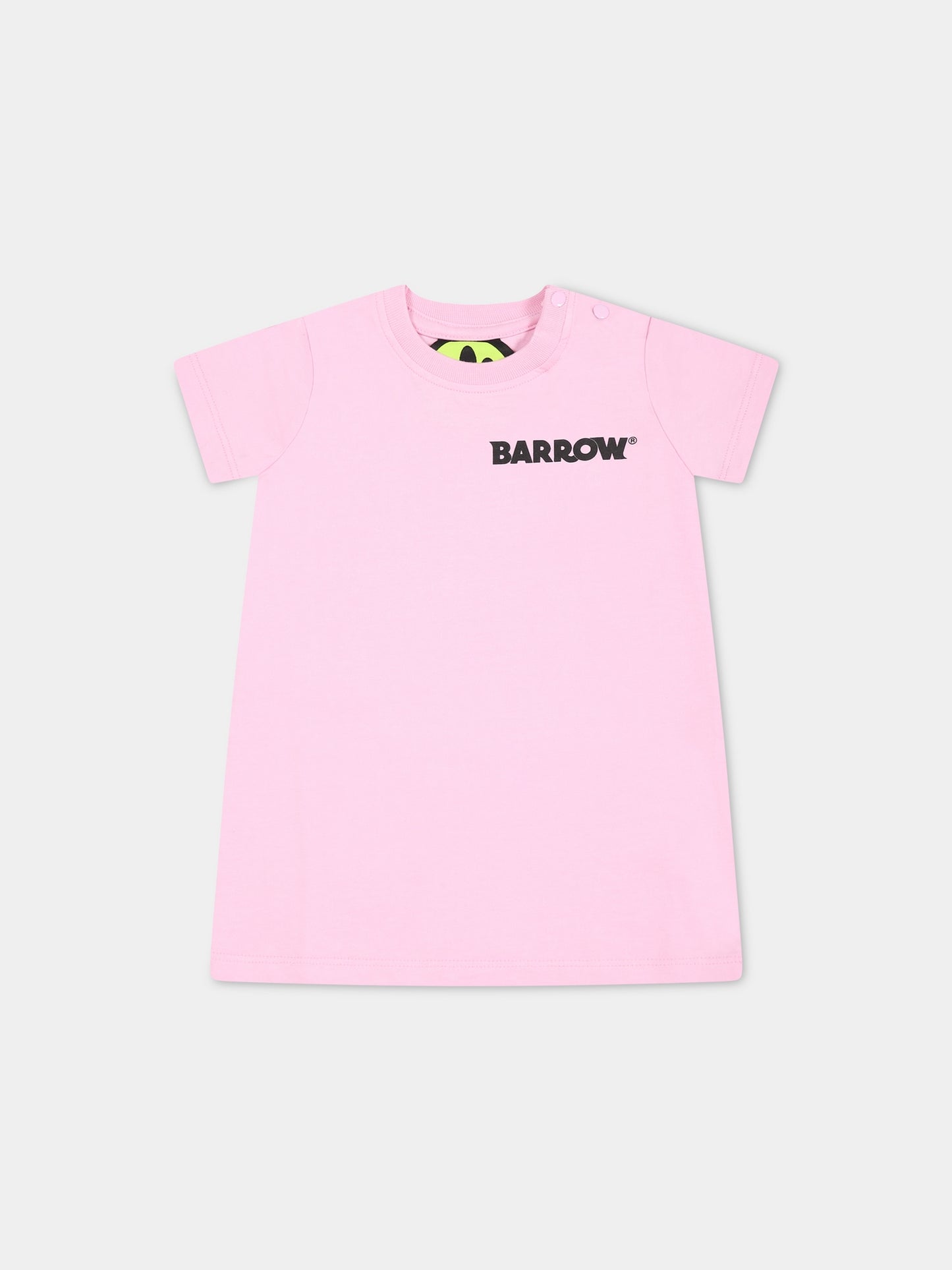 Vestito rosa per neonata con logo e iconico smile,Barrow,033120 042