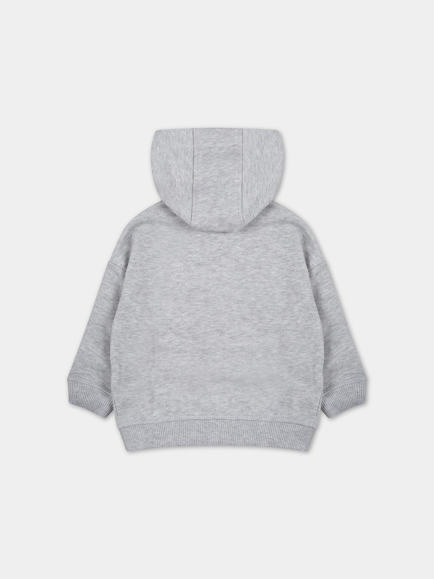 Felpa grigia per neonata con logo multicolor,Kenzo Kids,K05490 A41