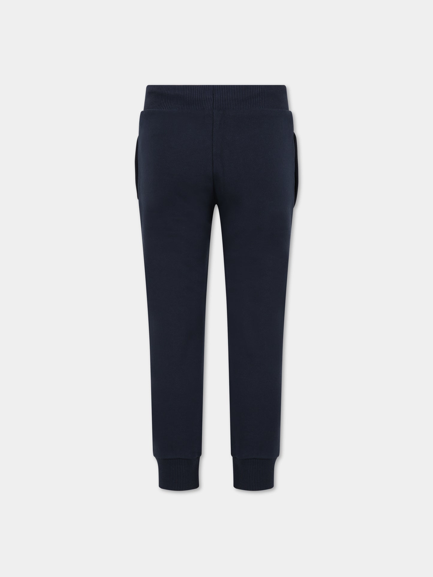 Pantaloni blu per bambino con logo,Kenzo Kids,K24287 857