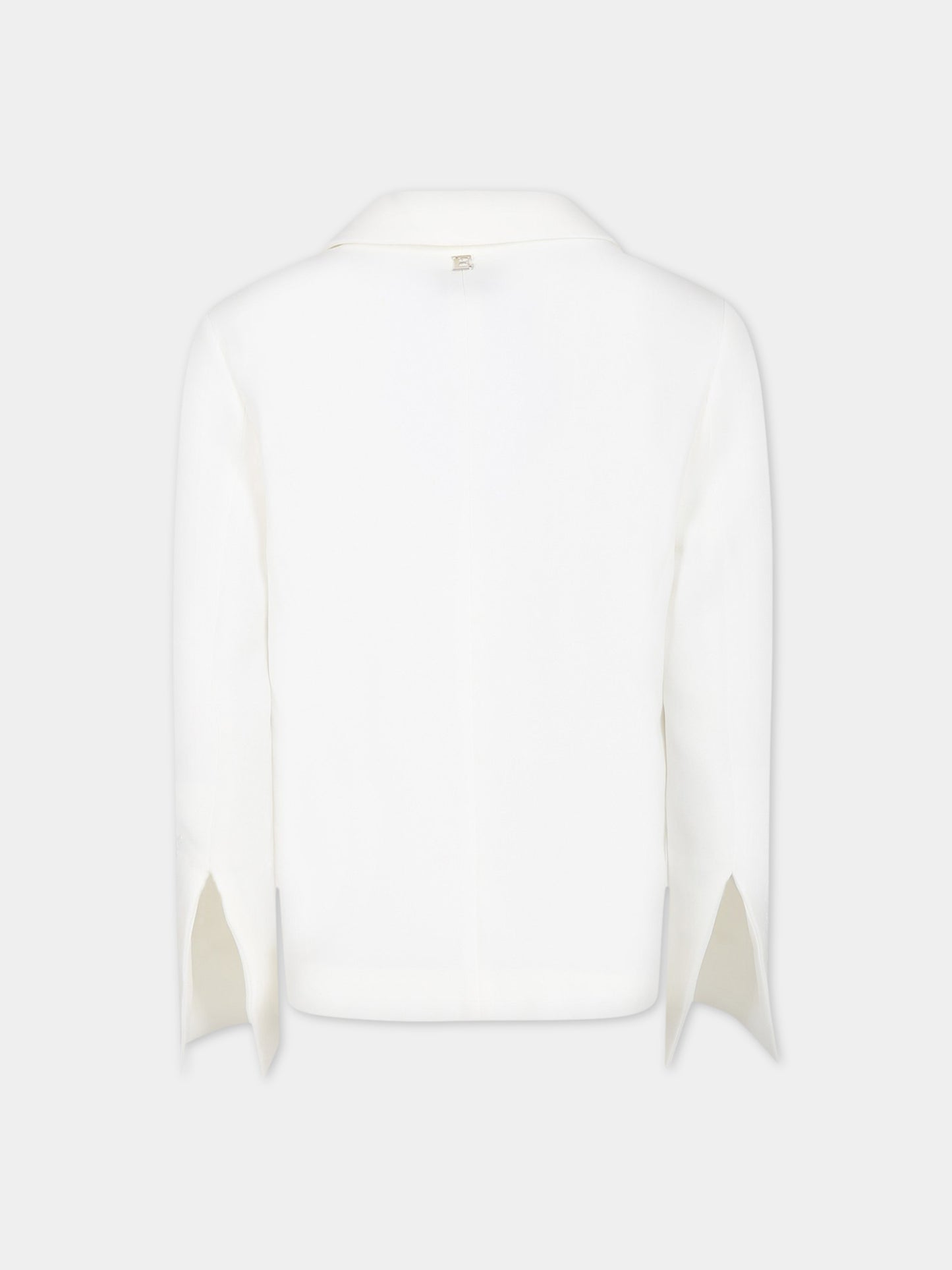 Giacca bianca per bambina con ricami,Ermanno Scervino Junior,SFGC008 GA39 0005