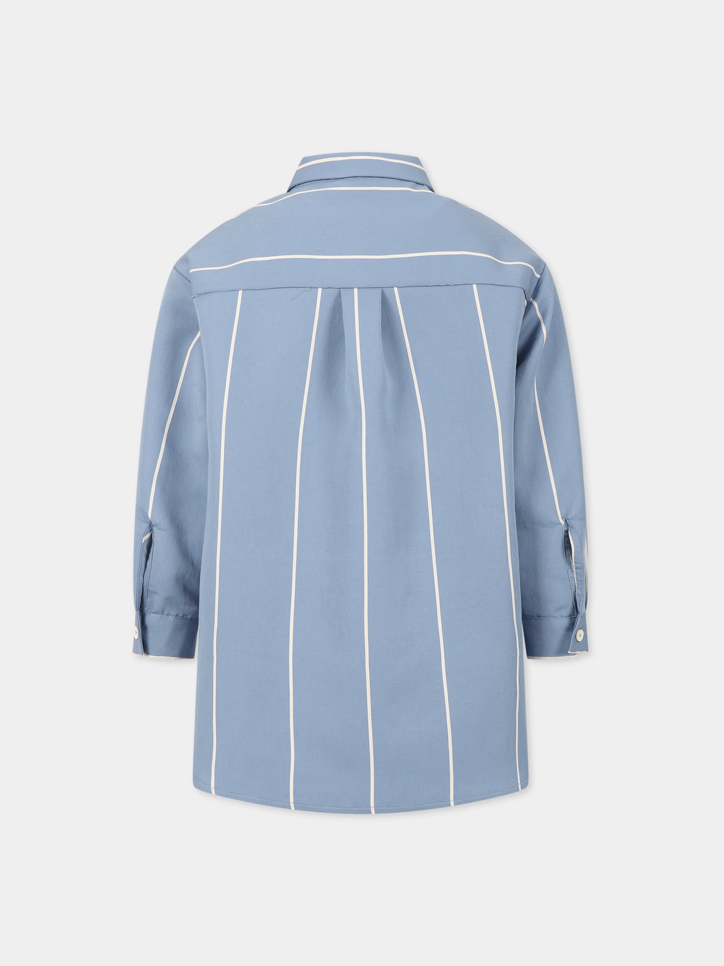 Camicia celeste per bambina,Douuod Kids,DS5P30 P0228 603AV