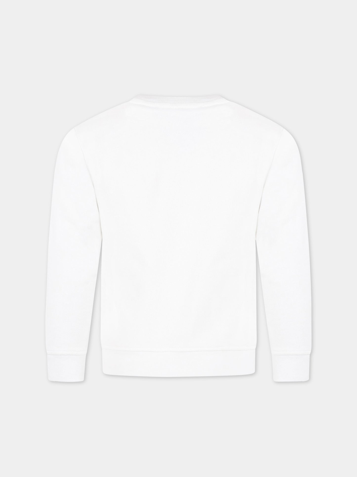 Felpa bianca per bambini con logo colorato e animali,Stella Mccartney Kids,TS4S70 Z0499 100