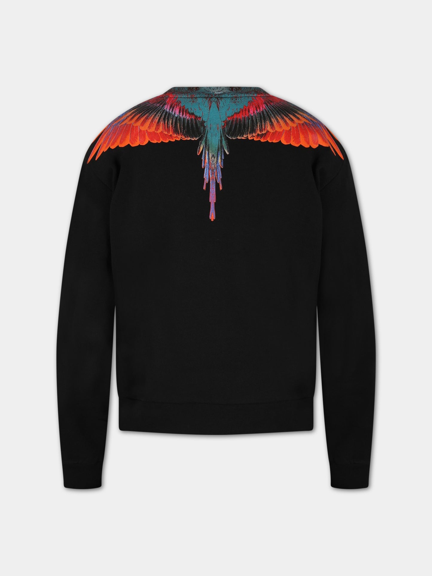 felpa nera per bambino con iconica stampa,Marcelo Burlon Kids,CBBA001S23FLE0011025