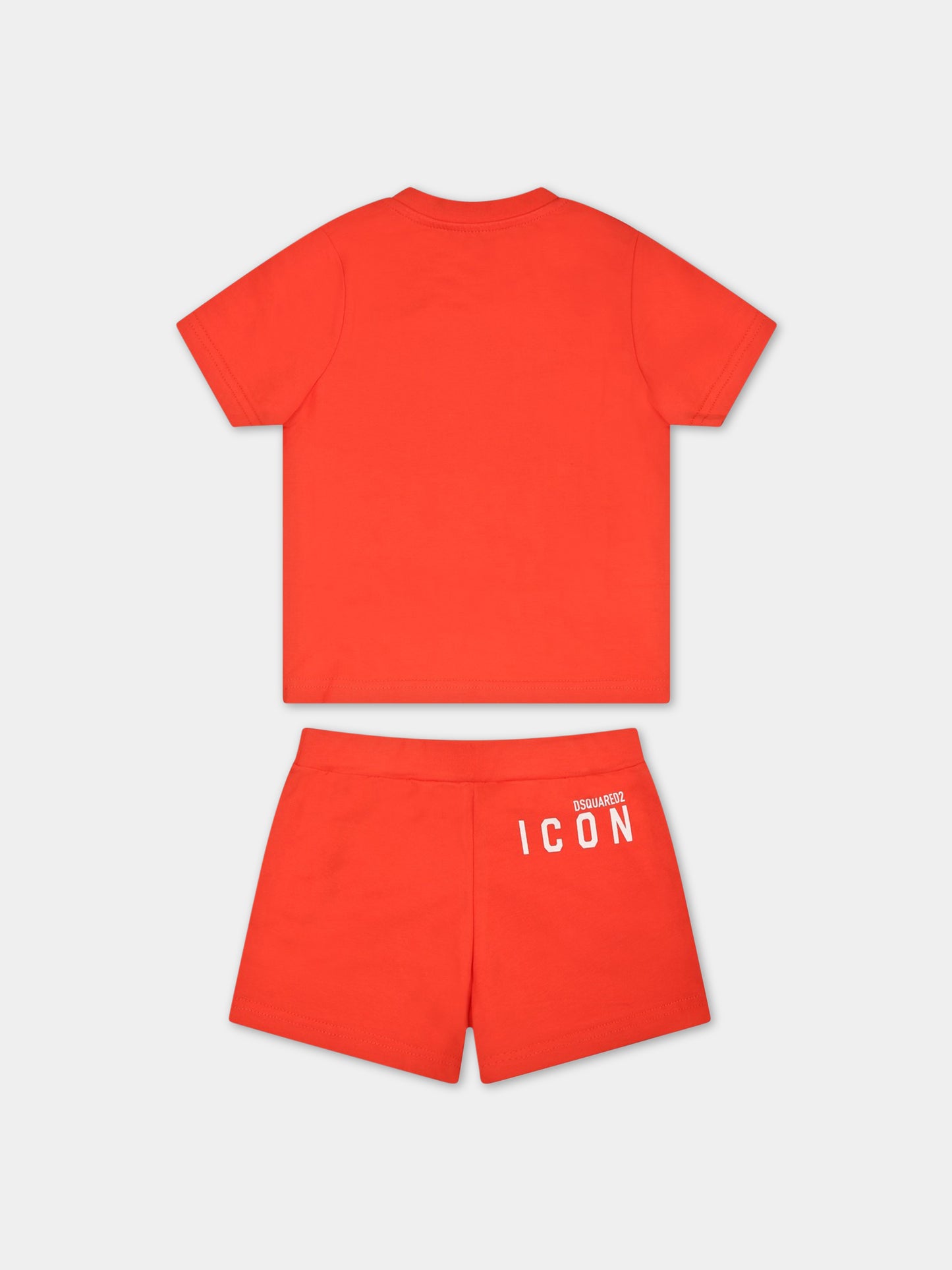 Completo rosso per neonato con logo,Dsquared2,DQ1038 D008J DQ221