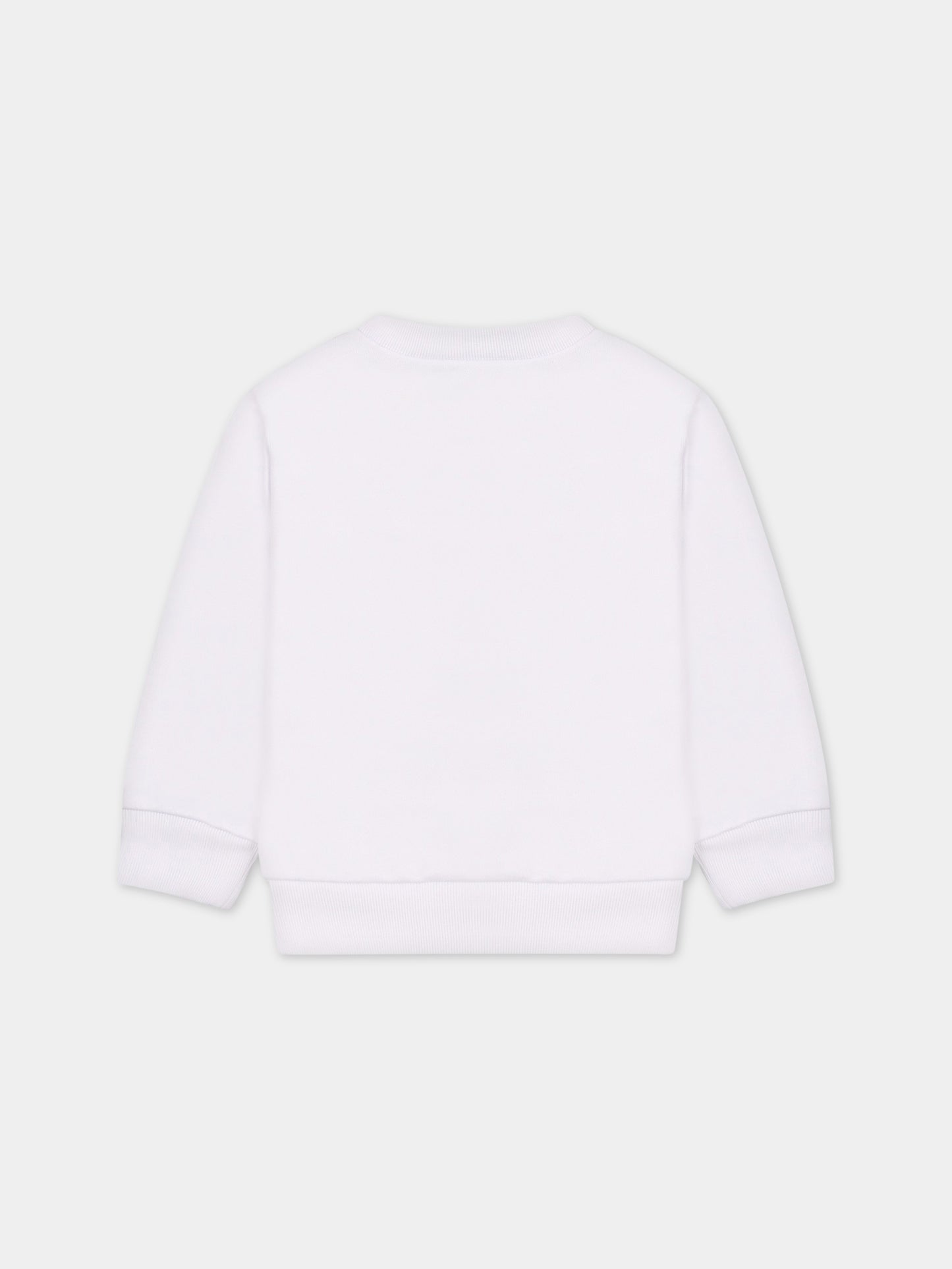 Felpa bianca per neonato con logo,Dsquared2,DQ1603 D0A2F DQ100