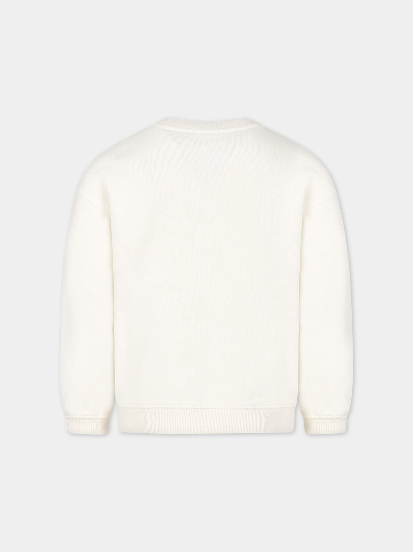 Felpa bianca per bambina con ciliegie ricamate,Bonpoint,S03GSWK00003 102