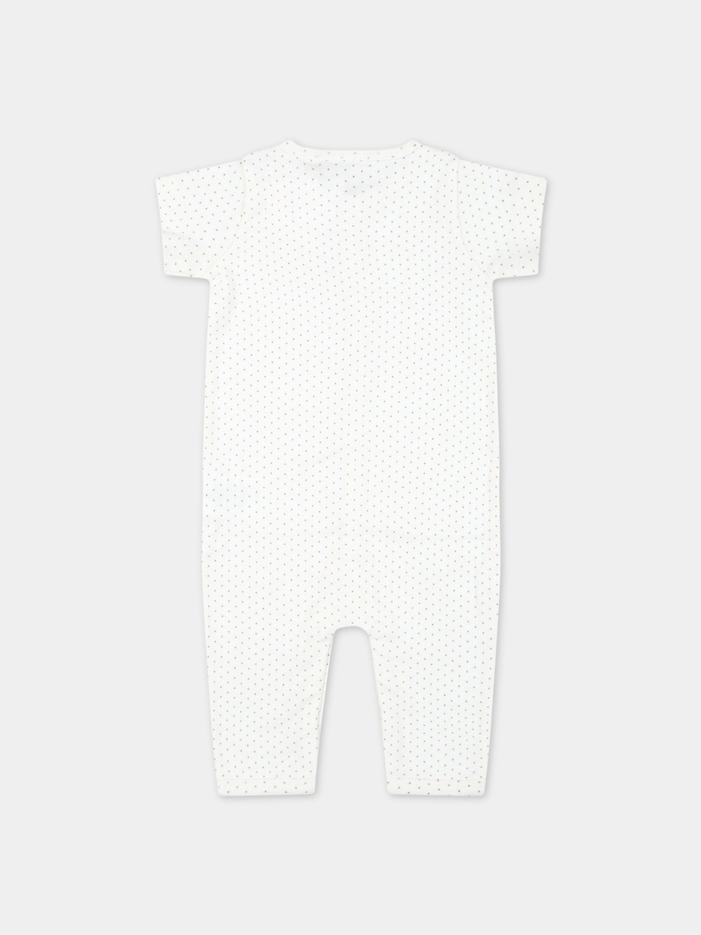 Tutina avorio per neonata con pois beige,Bonpoint,S03YOVK00050 766B