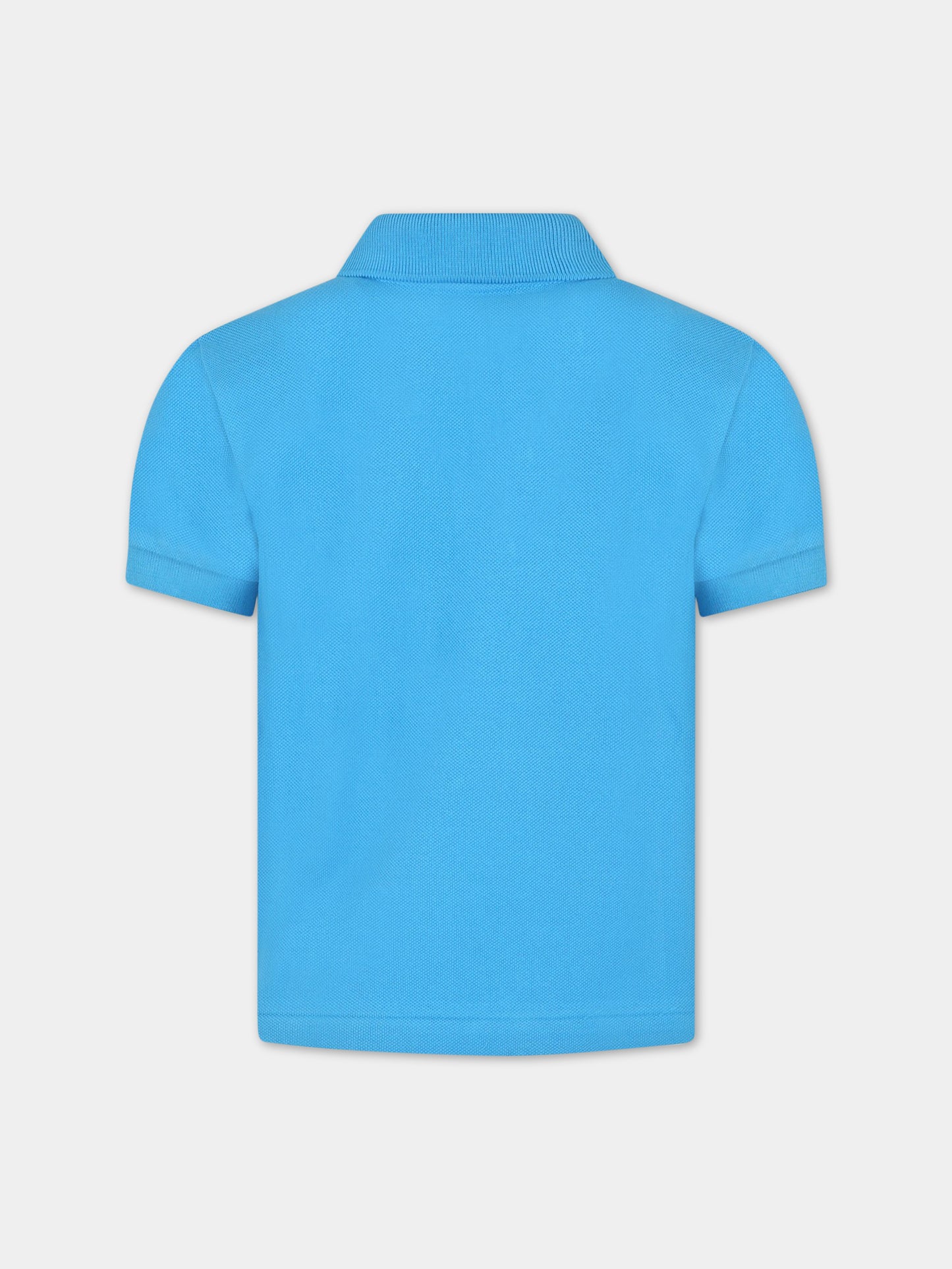 Polo azzurra per bambino con iconico coccodrillo ricamato,Lacoste,PJ2909 ZBA