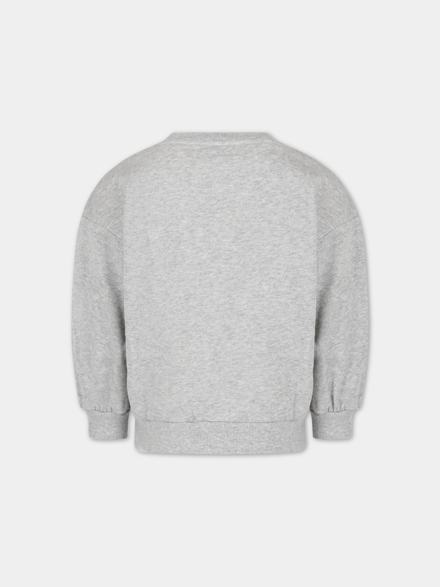 Felpa grigia per bambino con stampa e logo,Bobo Choses,123AC037